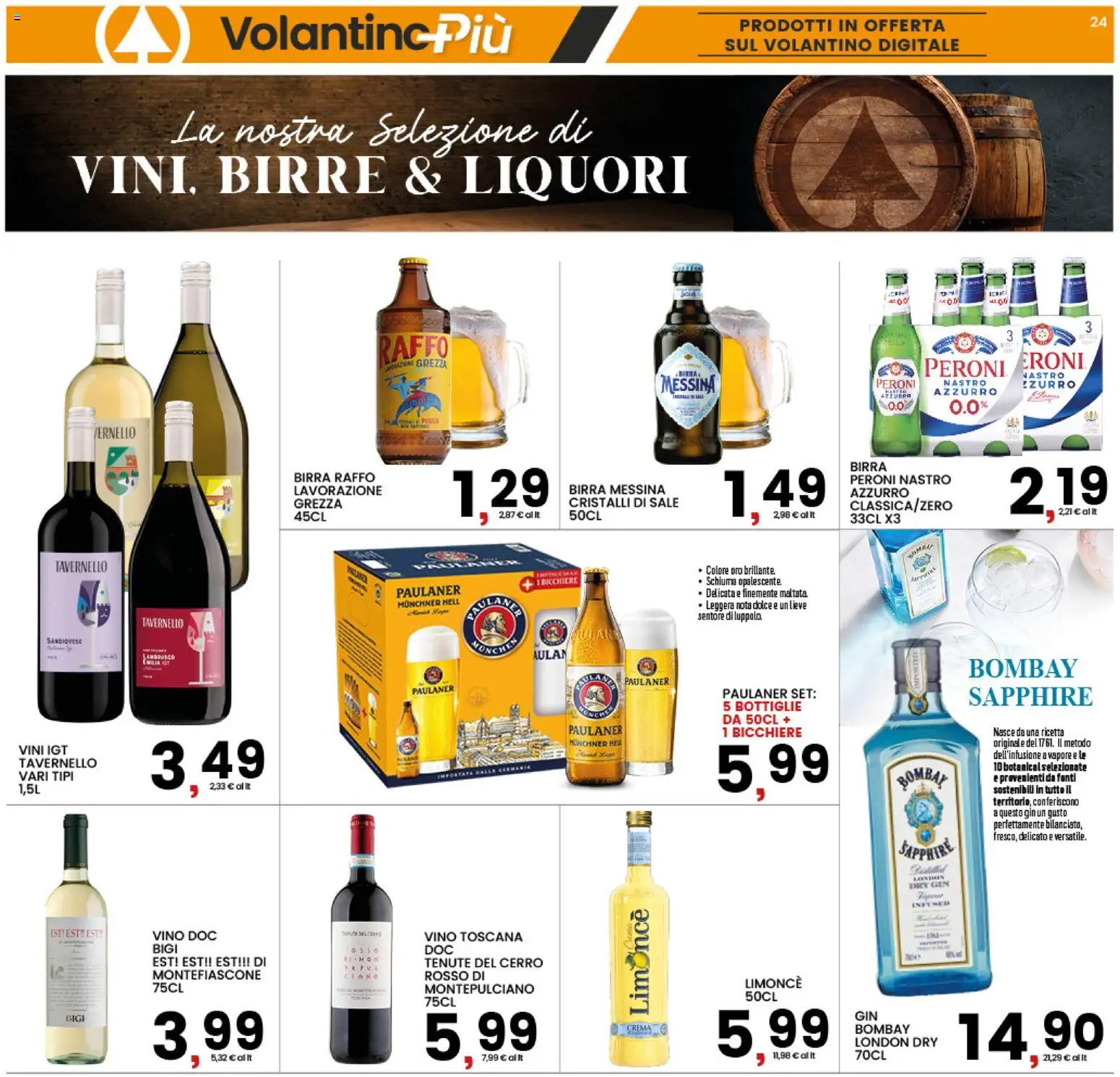 Volantino Interspar del 10/09/2026 | Pagina: 24 | Prodotti: Birra Raffo, Crema, Birra, Birra messina