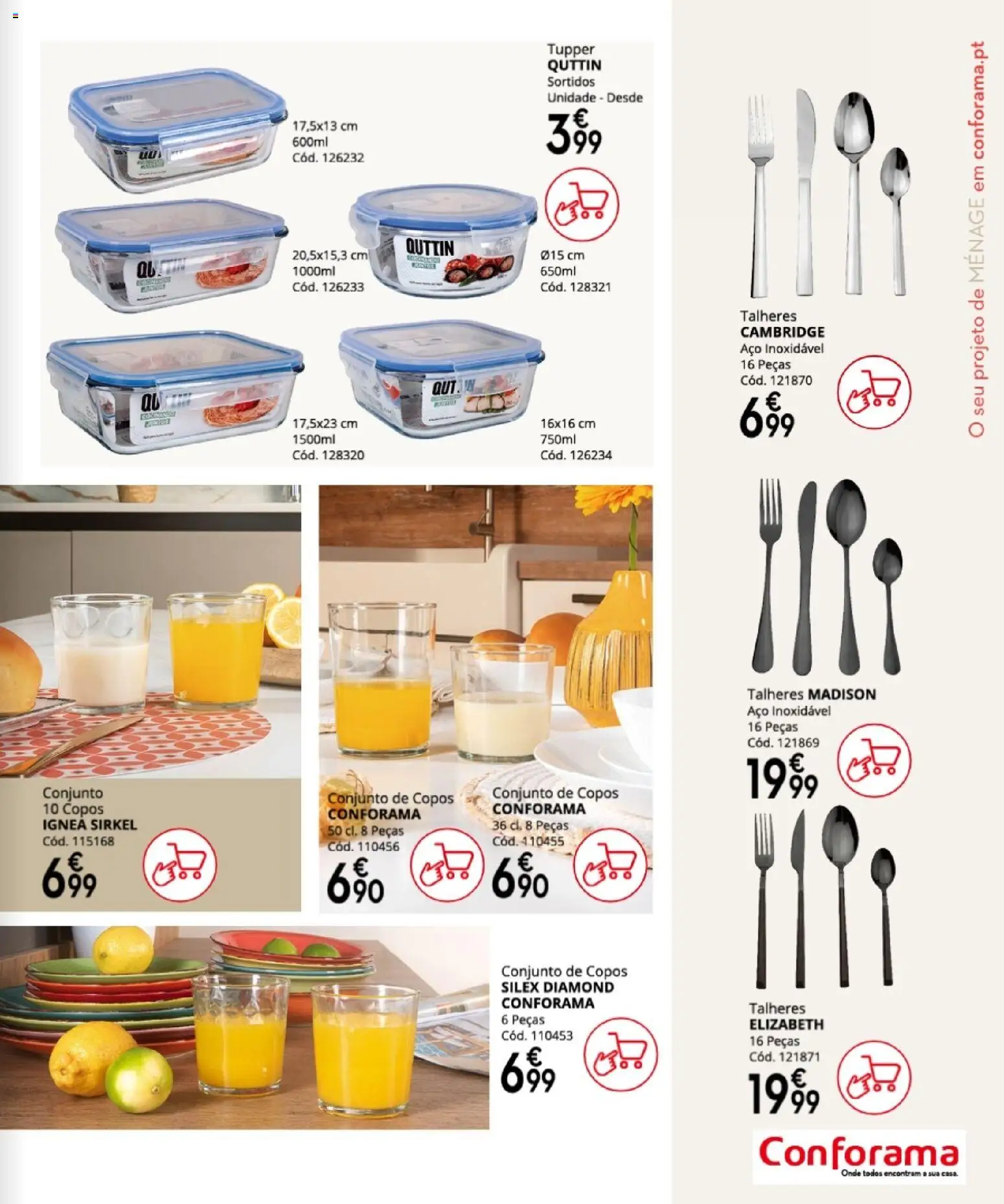 Conforama folheto │ válido de 16.04.2026 | Página: 123 | Produtos: Copos, Talheres