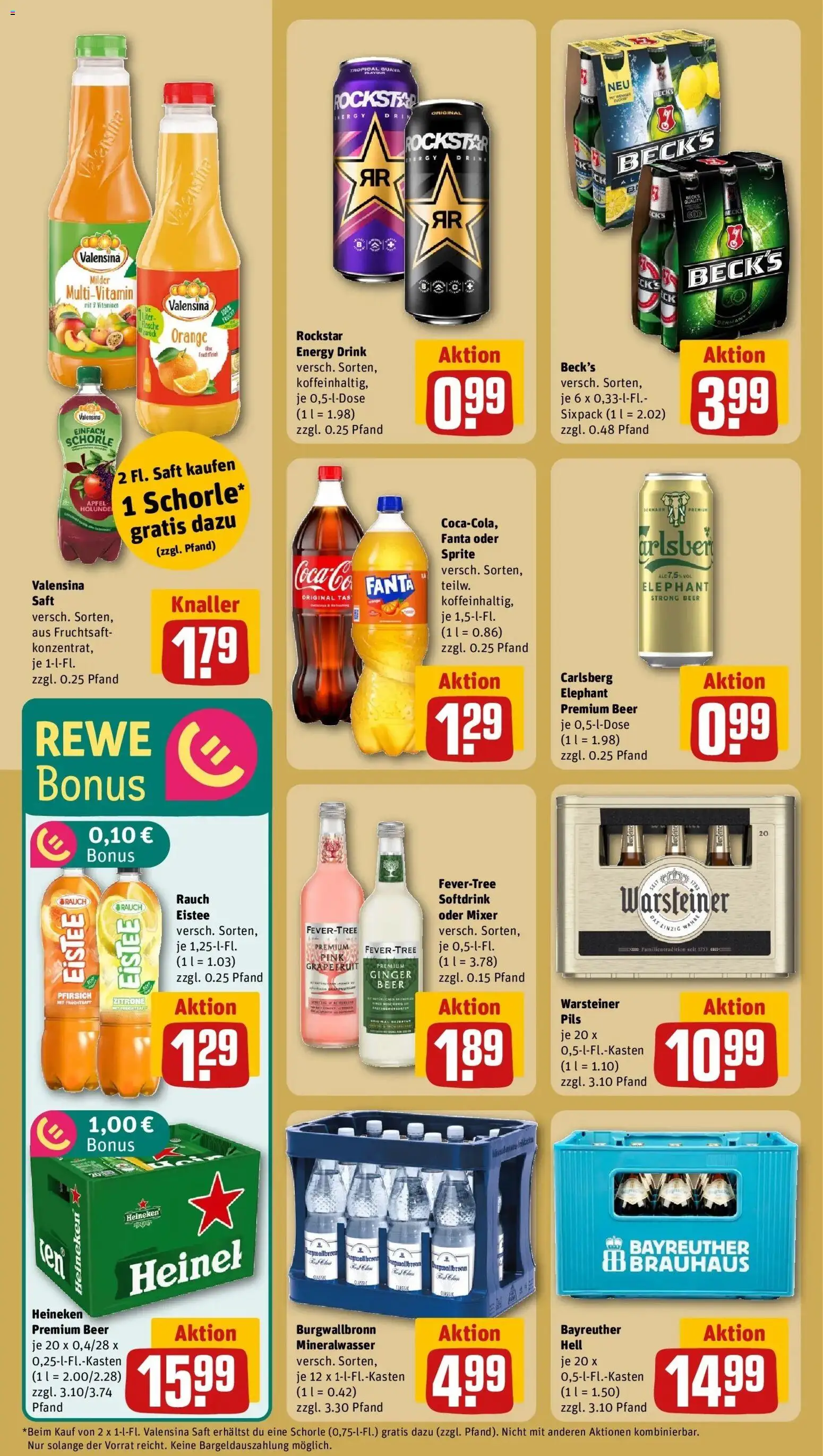 Rewe Prospekt Duisburg	 – gültig ab 12.04.2026 | Seite: 22 | Produkte: Bayreuther hell, Carlsberg, Energy, Valensina