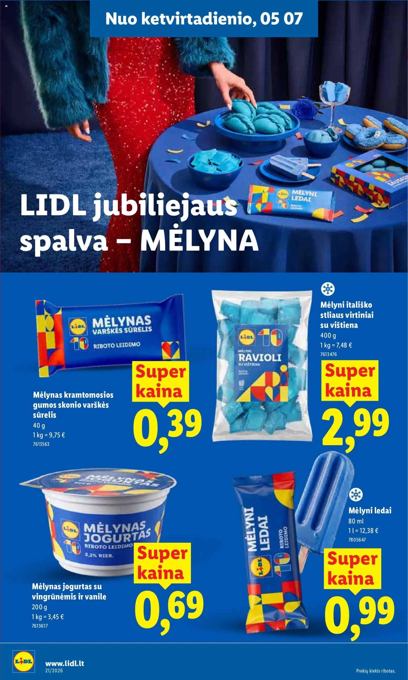 LIDL akcijos nuo 18.05.2026 | Puslapis: 2 | Prekių: Ledai, Sūrelis, Jogurtas, Vištiena