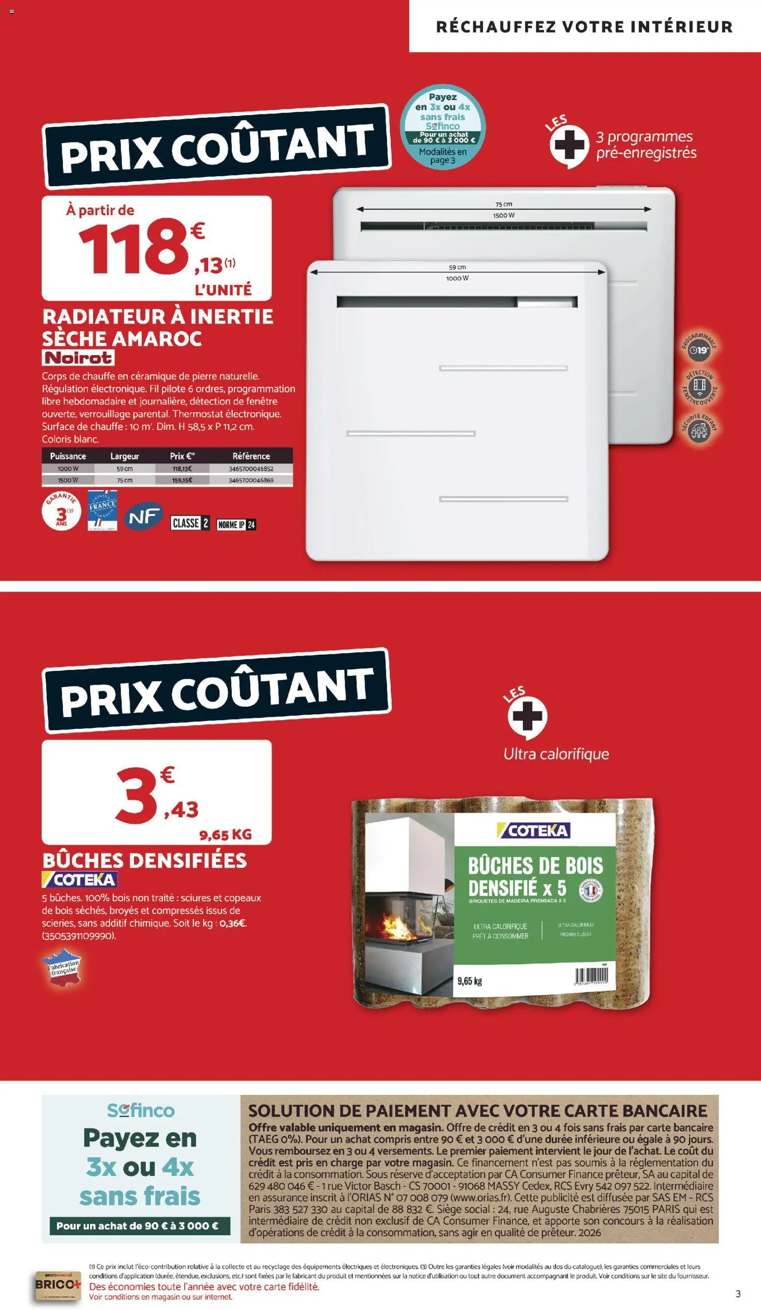 {H1} | Page: 3 | Produits: Bûches densifiées, Radiateur