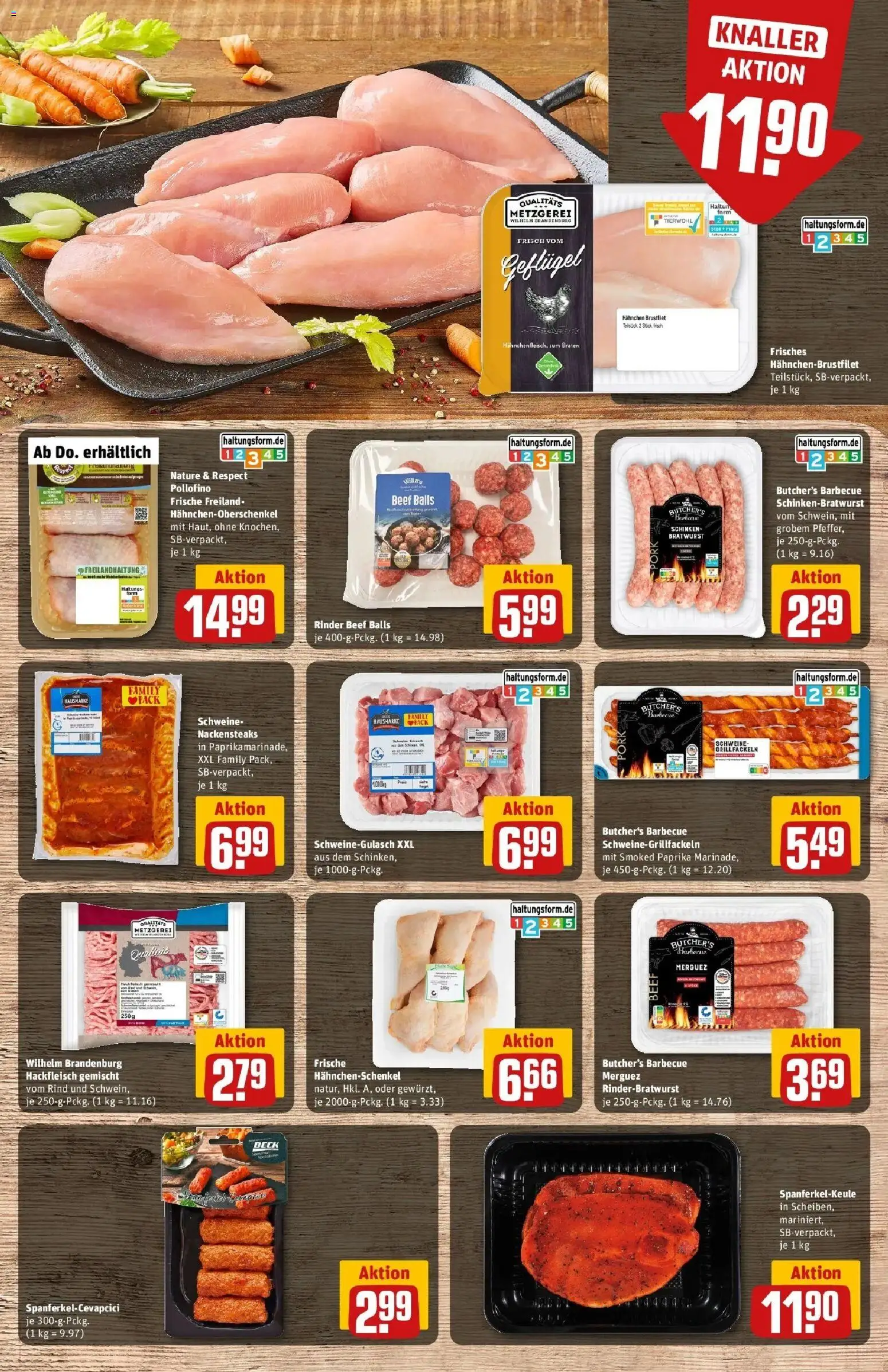 Rewe Prospekt Heidelberg / Rohrbach – gültig ab 27.07.2026 | Seite: 11 | Produkte: Nackensteaks, Paprika, Schinken, Hackfleisch