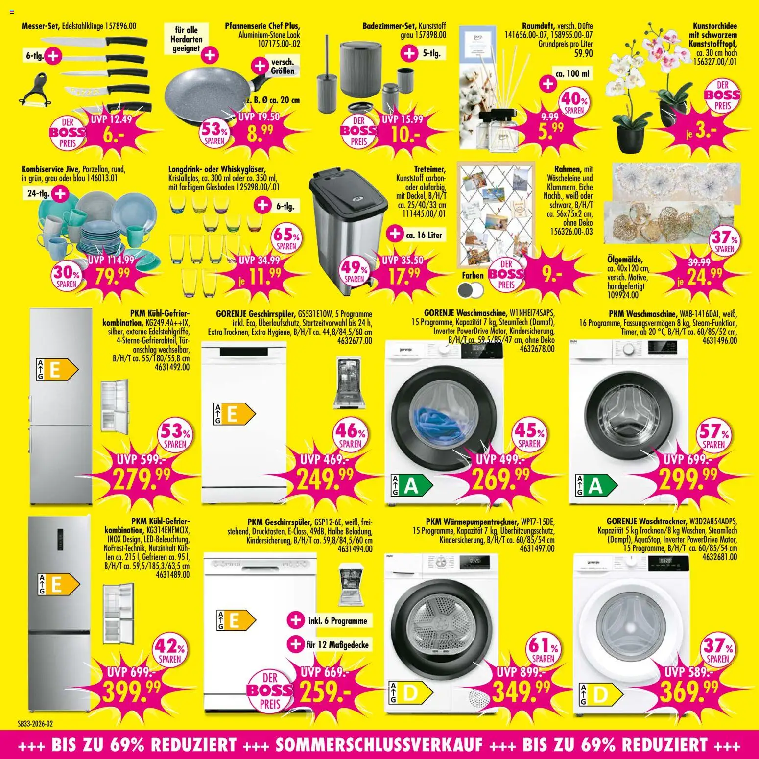 SB Möbel Boss Prospekt – gültig ab 08.08.2026 | Seite: 2 | Produkte: Gorenje, Tür