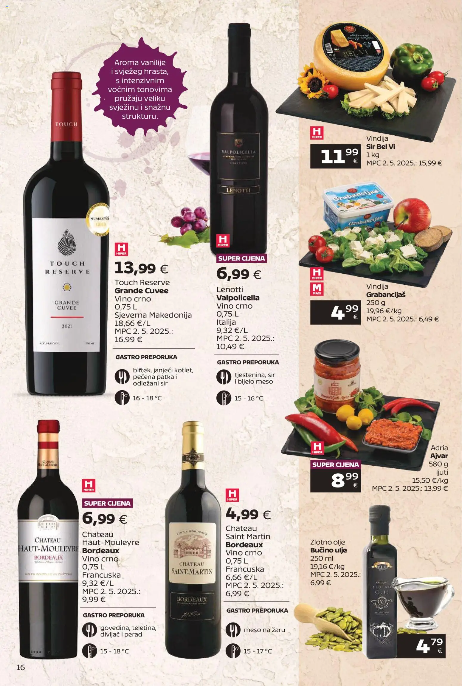 Tommy katalog | vrijedi od 09.03.2026 | Stranica: 16 | Proizvodi: Sir, Ulje, Meso, Ajvar