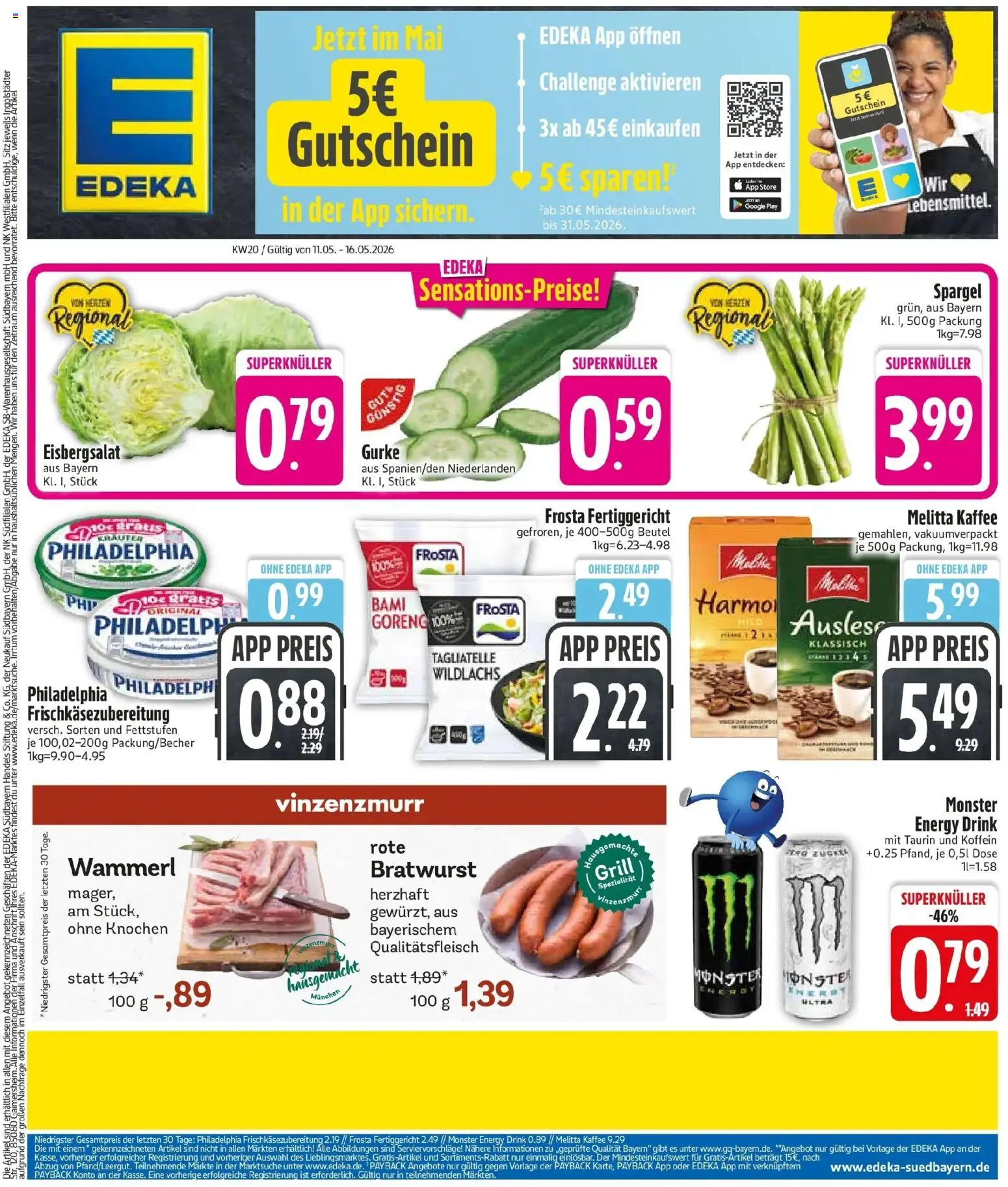 Edeka prospekt Murnau	 – gültig ab 10.05.2026 | Seite: 3 | Produkte: Grill, Energy, Eisbergsalat, Monster