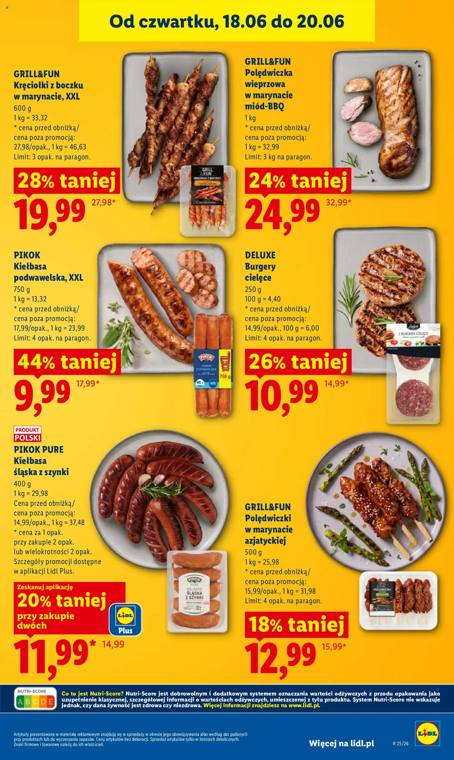 Lidl gazetka od 18.06.2026 | Strona: 43 | Produkty: Kiełbasa, Grill, Polędwiczka wieprzowa, Kiełbasa śląska