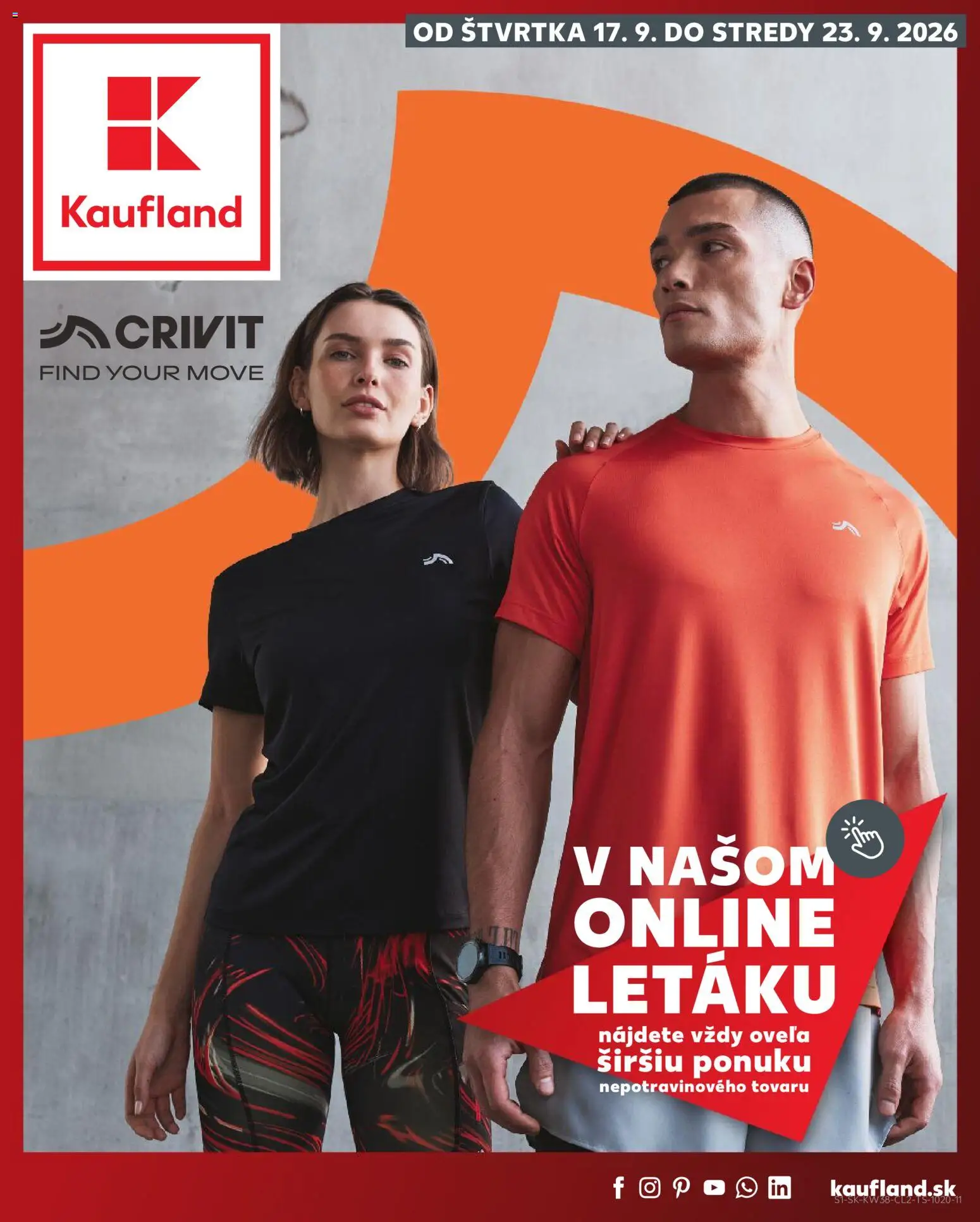 Kaufland SK akciós ujság - amely érvényes a következő dátumtól: 2026.09.17. | Oldal: 1 | Termékek: Crivit