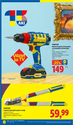 Ofertele Lidl valabile de la 21.09.2026 | Pagină: 74 | Produse: Mașină de găurit, Încărcător, Parkside, Plus