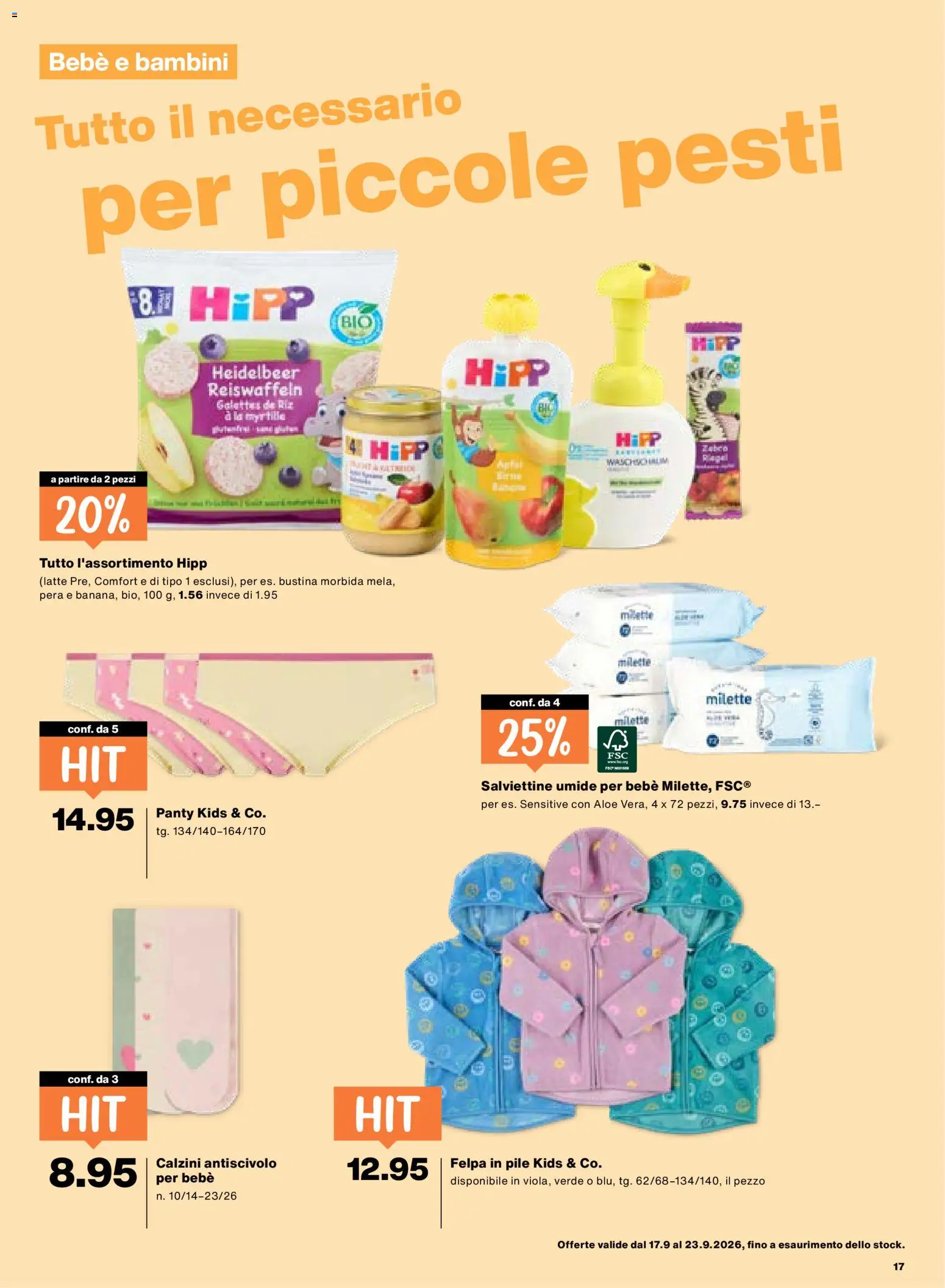 Migros aktionen IT – gültig ab 17.09.2026 | Seite: 17 | Produkte: Hoodie