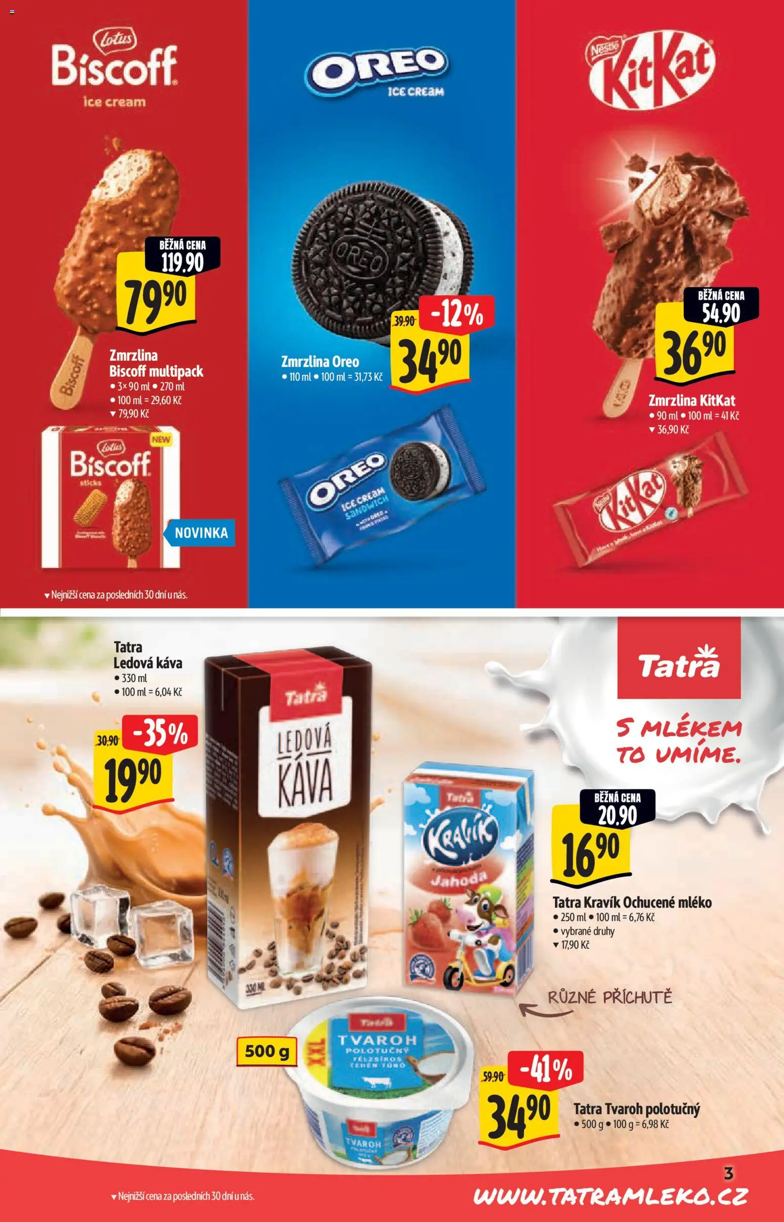 Albert katalog - Hypermarket od 01.07.2026 | Strana: 3 | Produkty: Oreo zmrzlina, Iced coffee, Káva, Zmrzlina