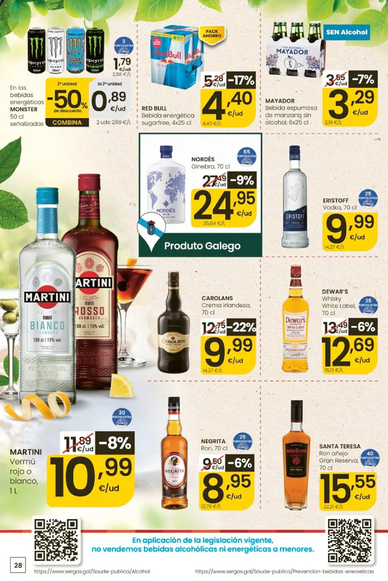 Eroski Quieres ahorrar conmigo │ válido desde el 14.05.2026 | Página: 28 | Productos: Ron, Manzana, Crema, Whisky