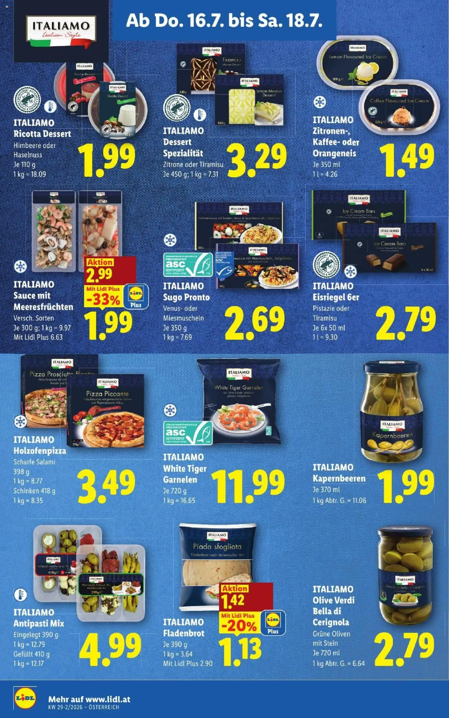 Lidl - Flugblatt gültig ab 16.07.2026 | Seite: 16 | Produkte: Rizsliszt, Zitrone, Kaffee, Schinken