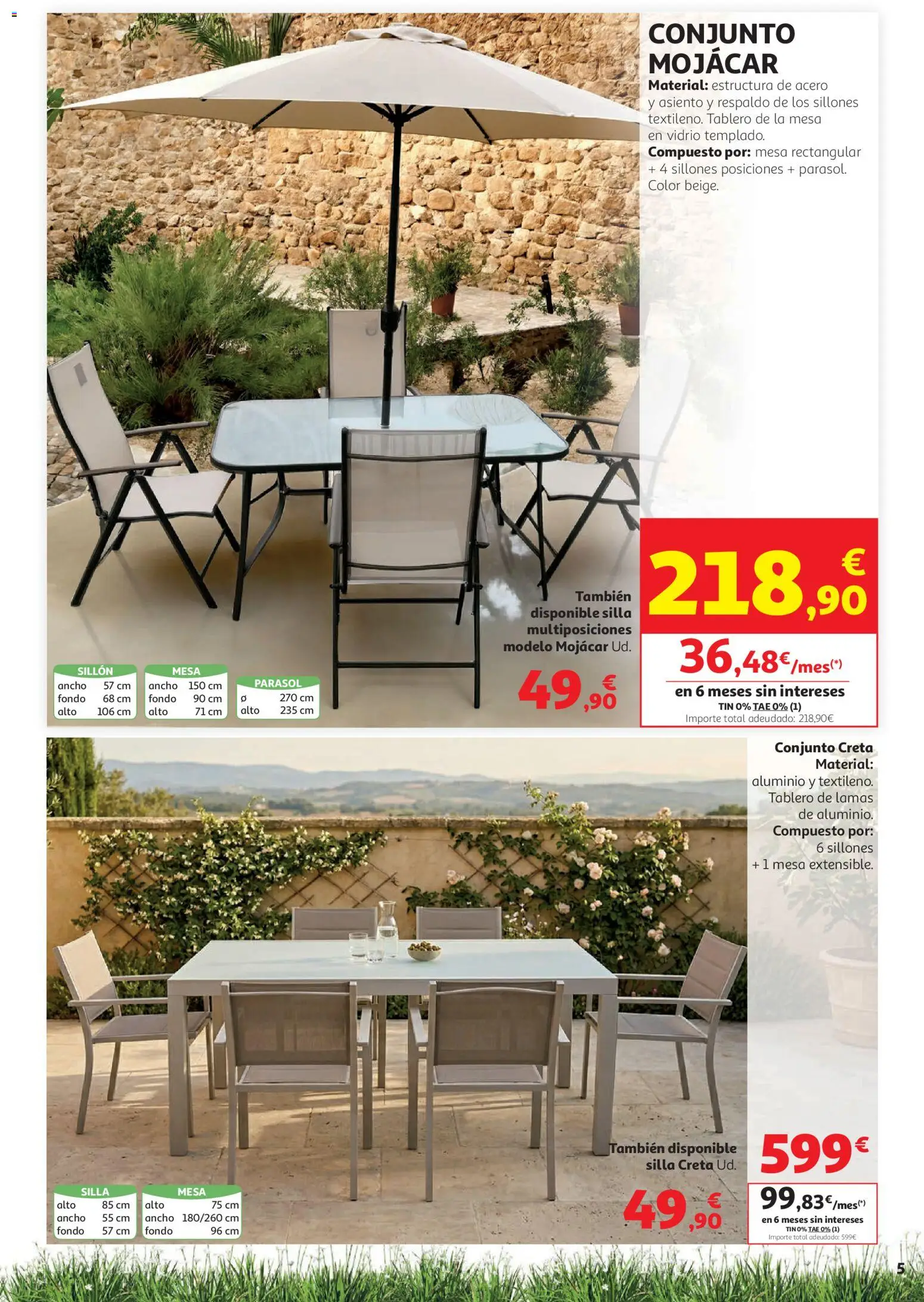 Alcampo Aire Libre HP │ válido desde el 05.05.2026 | Página: 5 | Productos: Sillón, Mesa, Silla