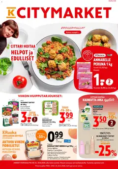 K-Citymarket-mainoslehti voimassa 24/08/2026 alkaen