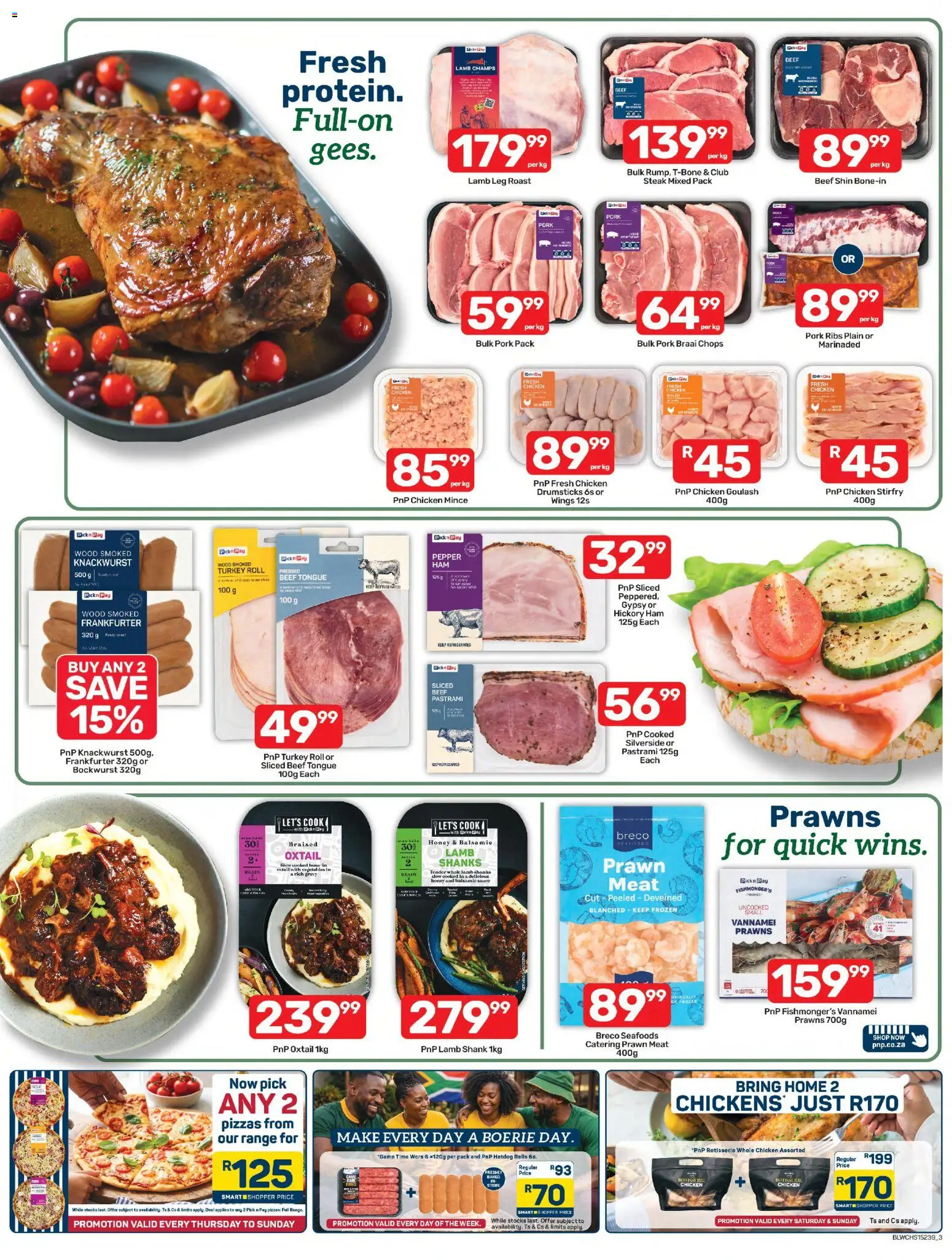 New Pick n Pay catalogue – valid from 10/08/2026 | Page: 3 | Products: Turkey, Ham, Chicken, Pork