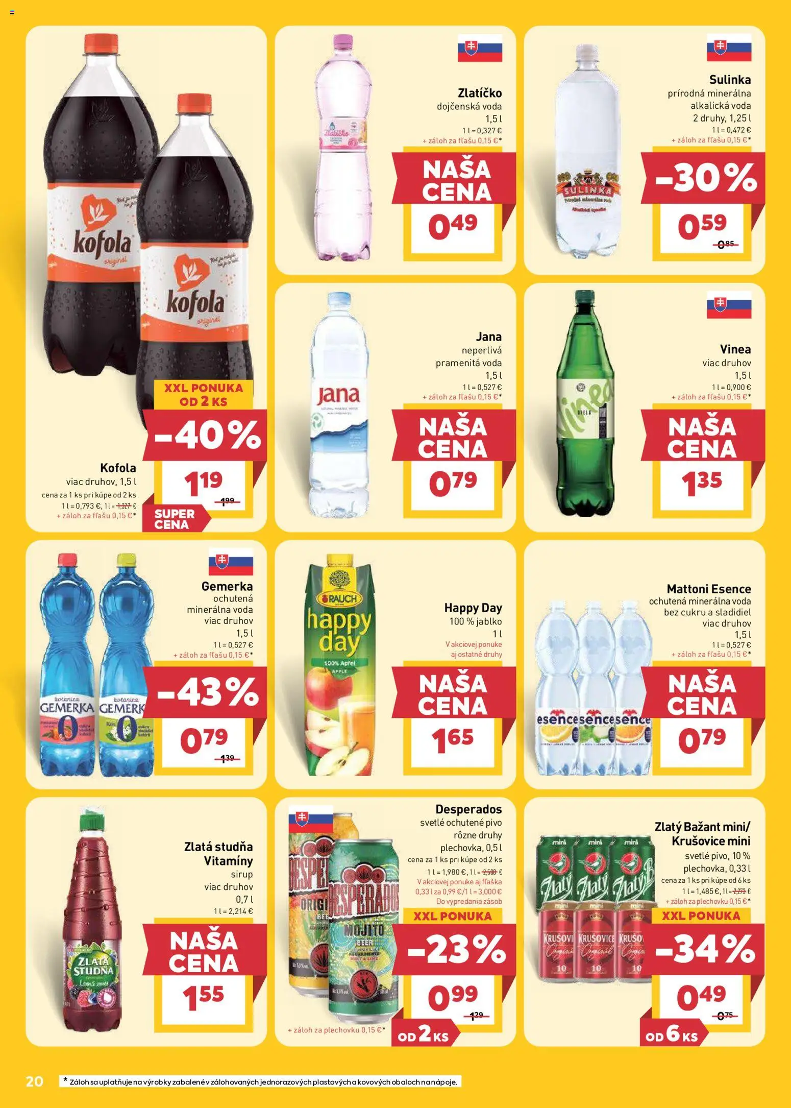 Nové Billa akcie – leták je platný od 26.08.2026 | Strana: 22 | Produkty: Pivo, Pramenitá voda, Krušovice, Mattoni