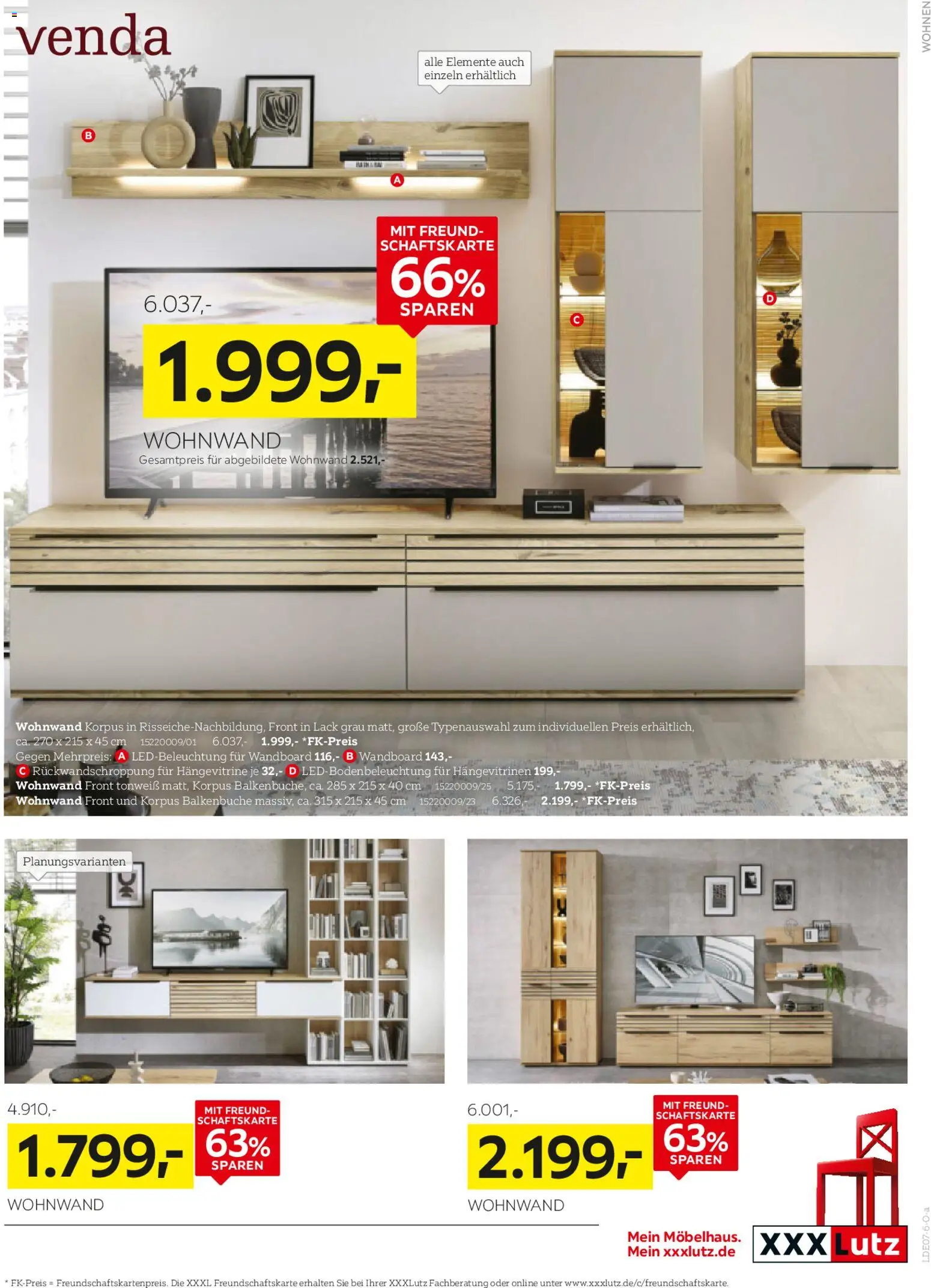 XXXLutz Deutschlands größter SSV – gültig ab 20.06.2026 | Seite: 11 | Produkte: Wohnwand, Wandboard, Hängevitrine
