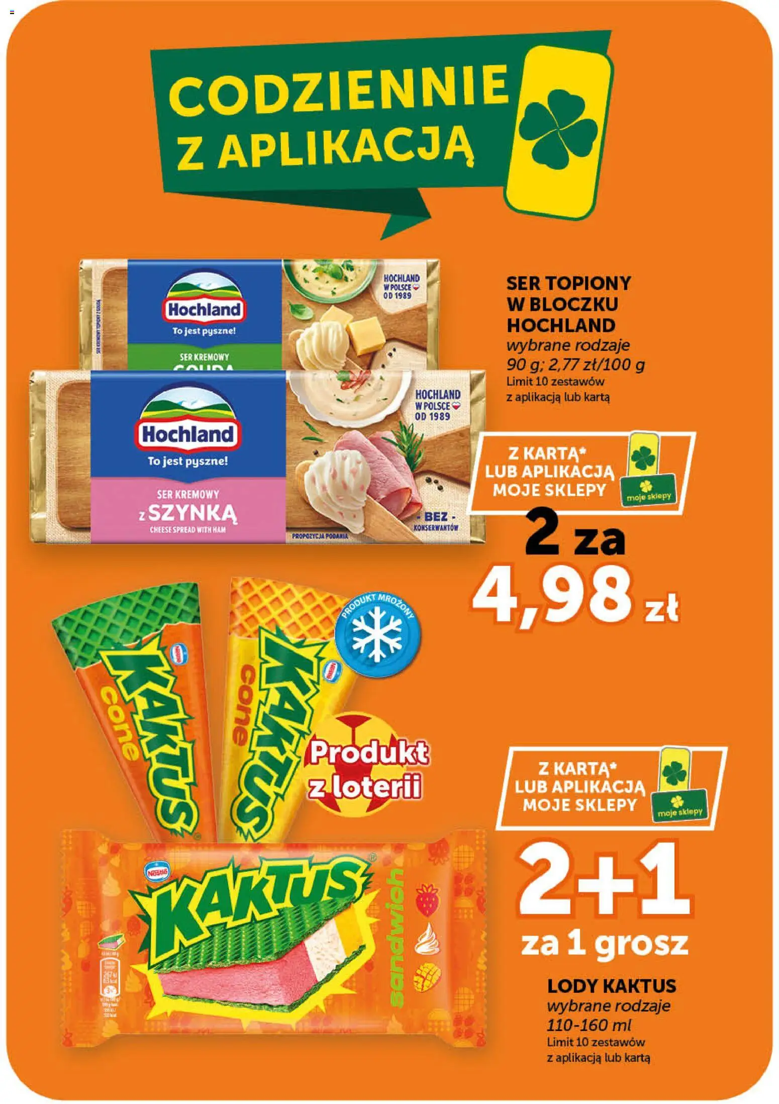 Groszek gazetka - Minimarket od 02.07.2026 | Strona: 14 | Produkty: Karta, Ser topiony, Lody Kaktus, Lody
