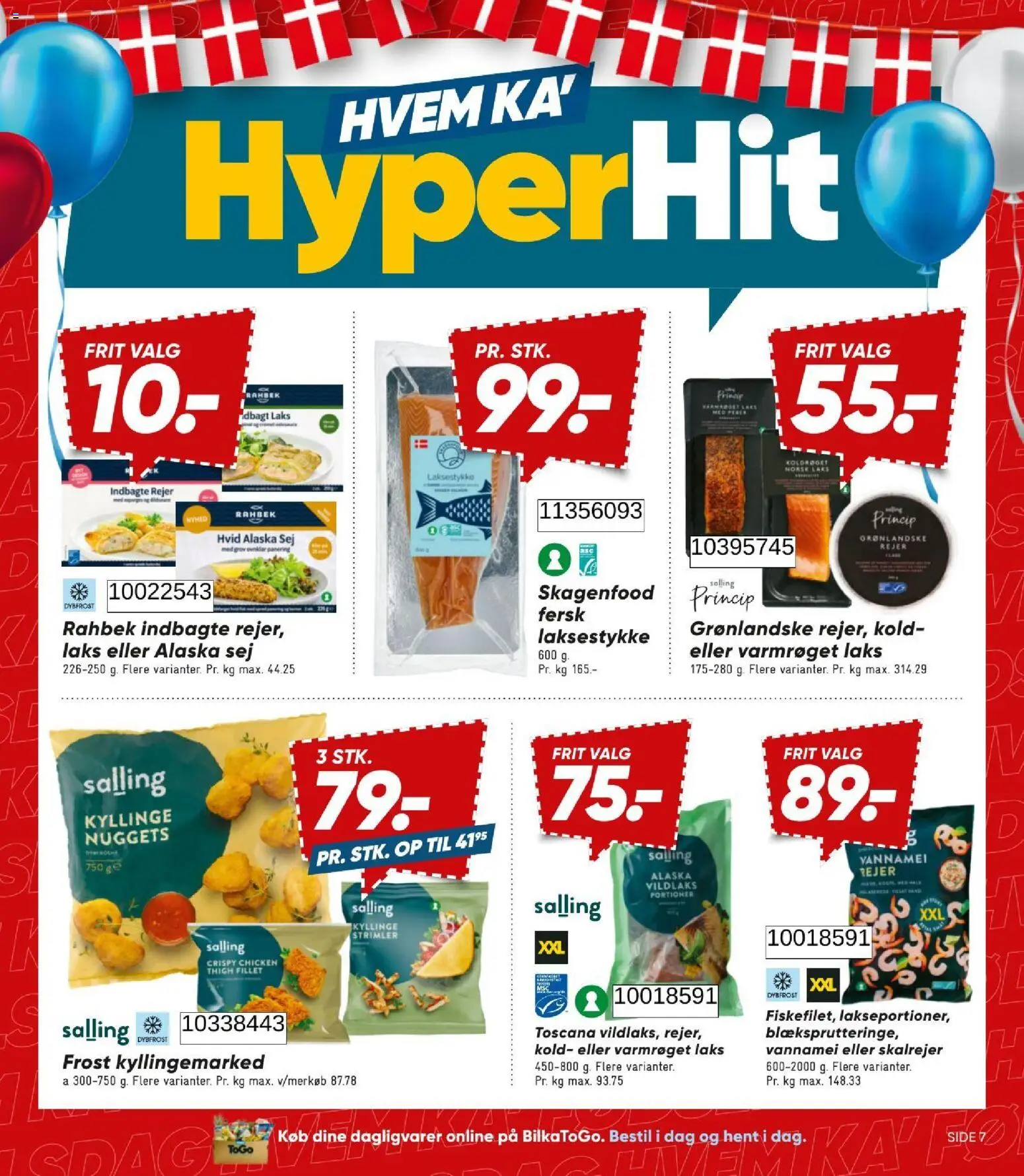 Bilka tilbudsavis – gyldig fra 21/08/2026 | Side: 7 | Produkter: Dagligvarer, Nuggets, Rejer, Laks
