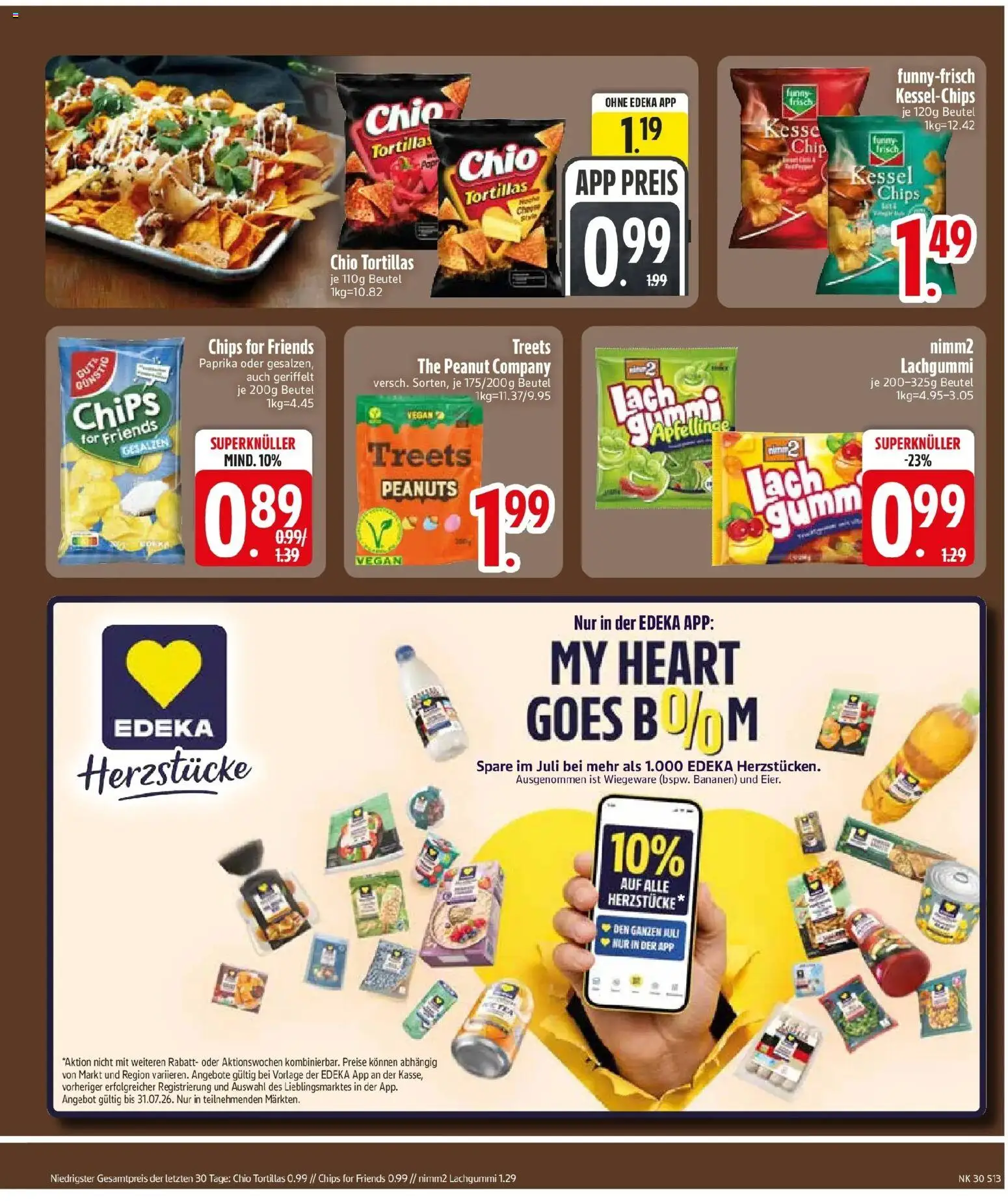 Edeka prospekt Emmerting – gültig ab 20.07.2026 | Seite: 15 | Produkte: Bananen, Paprika, Chio tortillas, Chips