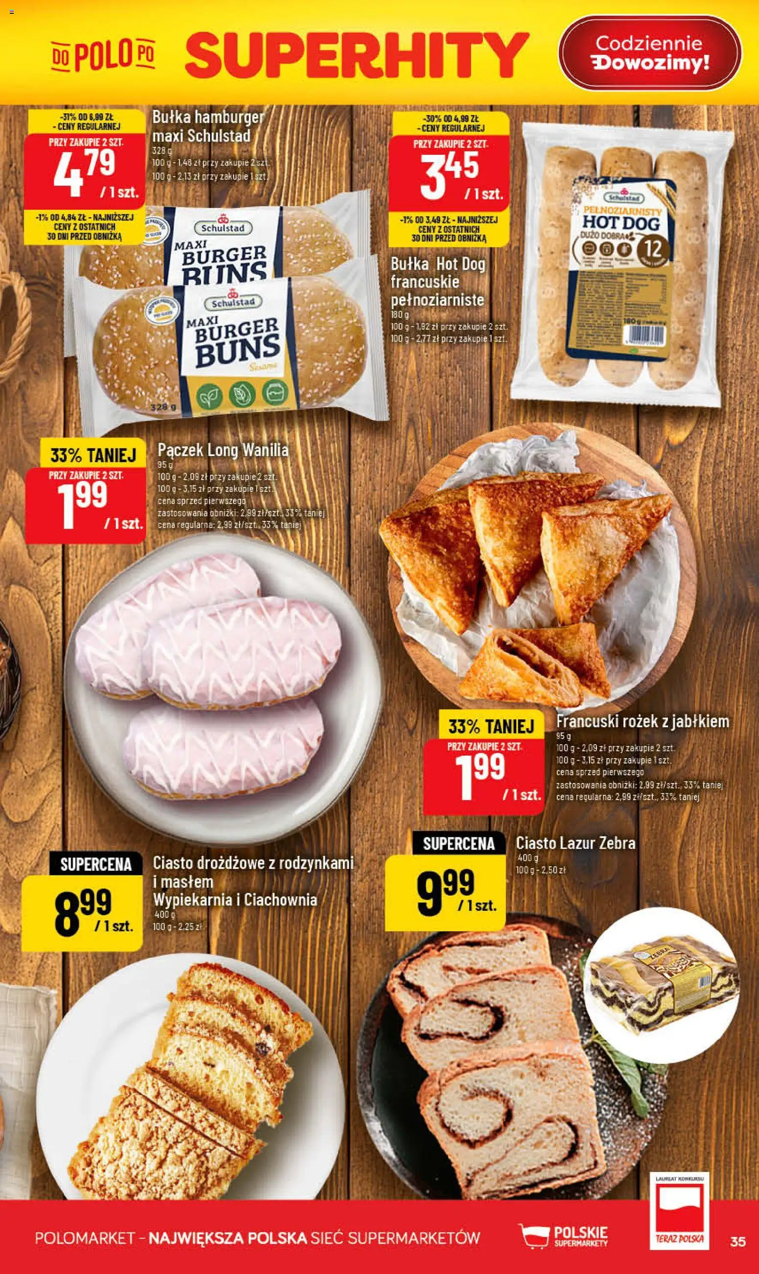 POLOmarket gazetka od 03.06.2026 | Strona: 35 | Produkty: Hamburger, Ciasto drożdżowe, Ciasto, Bułka