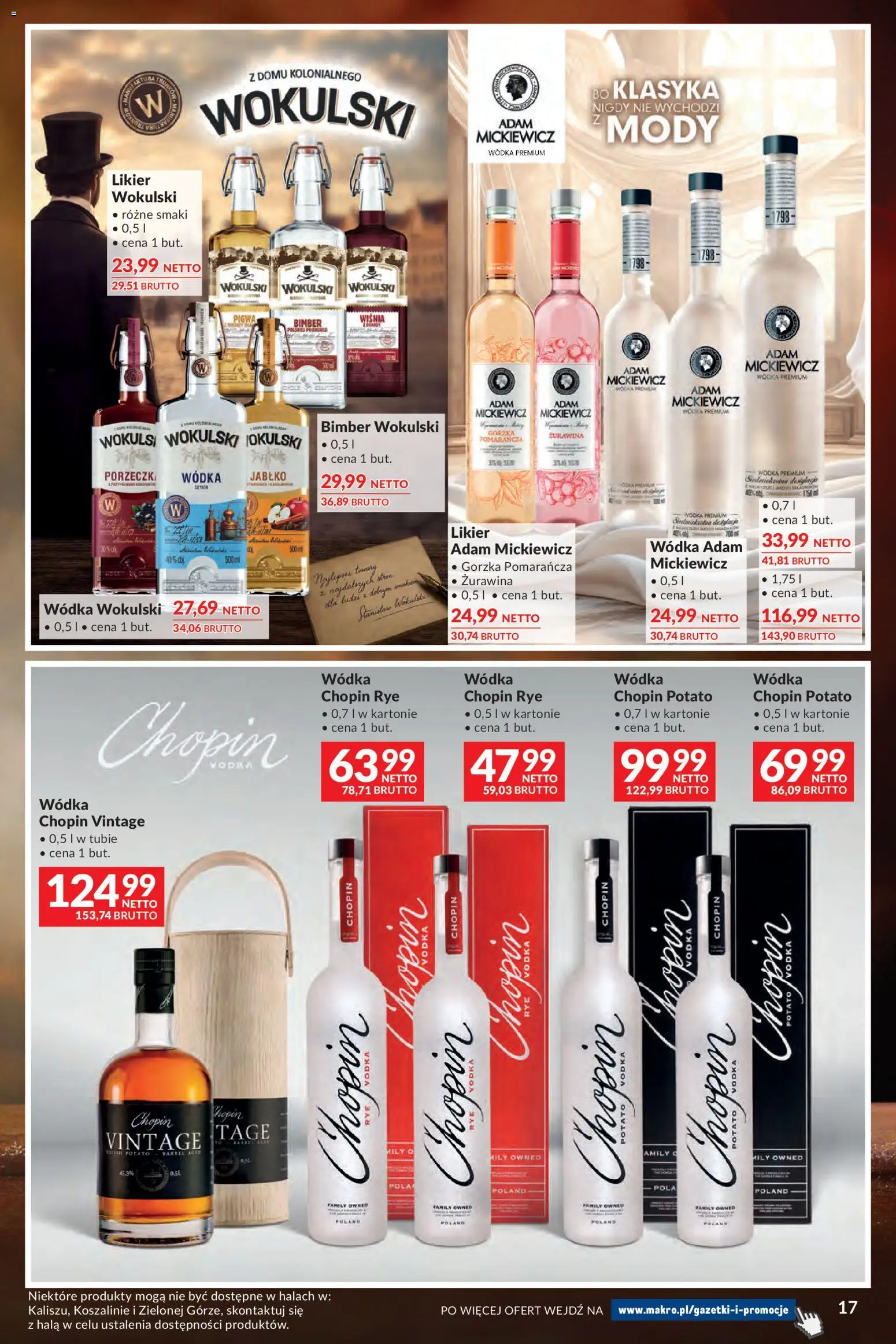 Makro gazetka - Whisky od 29.09.2026 | Strona: 17 | Produkty: Pigwa, Żurawina, Vodka, Wódka