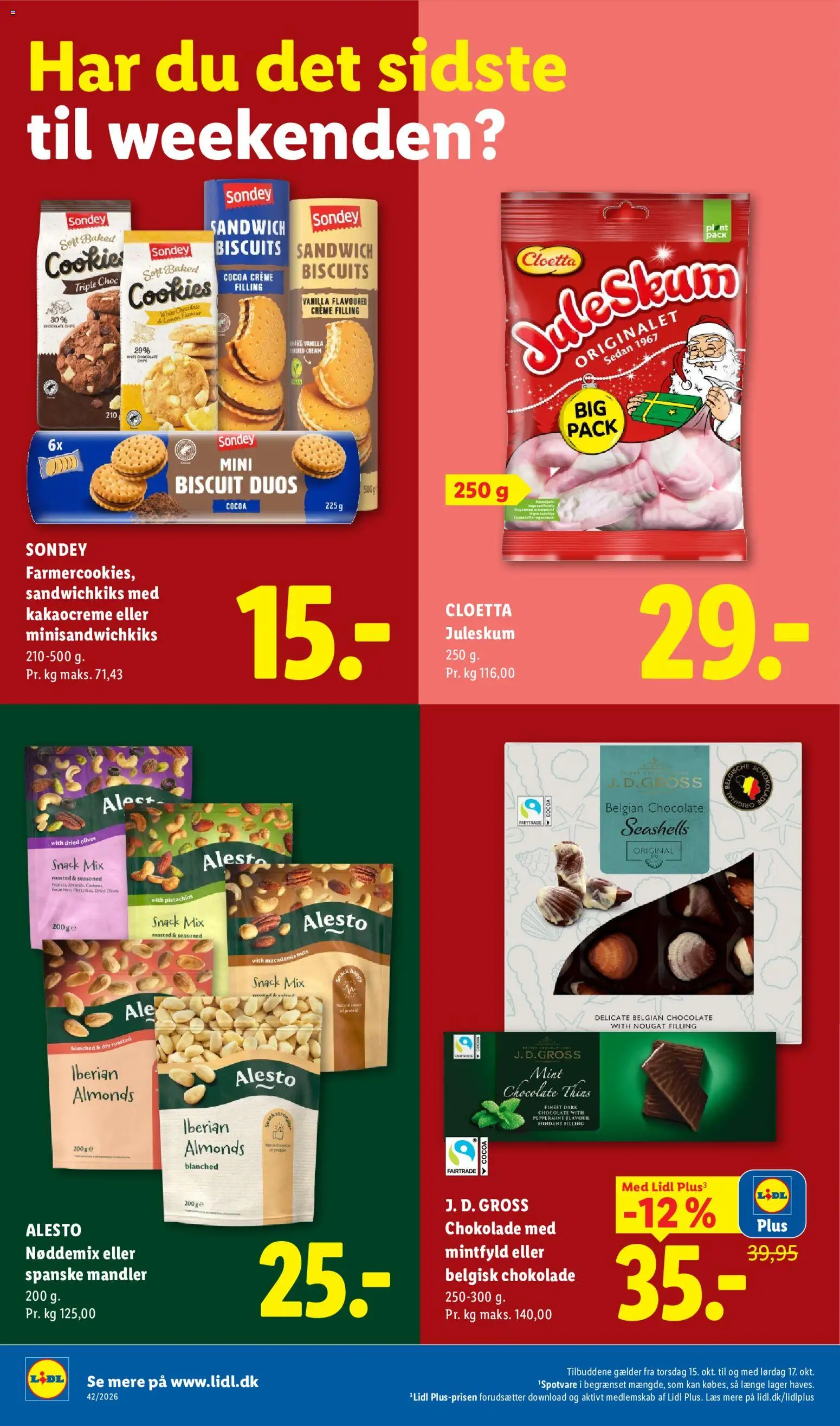 Lidl tilbudsavis – gyldig fra 11/10/2026 | Side: 38 | Produkter: Chokolade, Cookies, Nougat, Søm