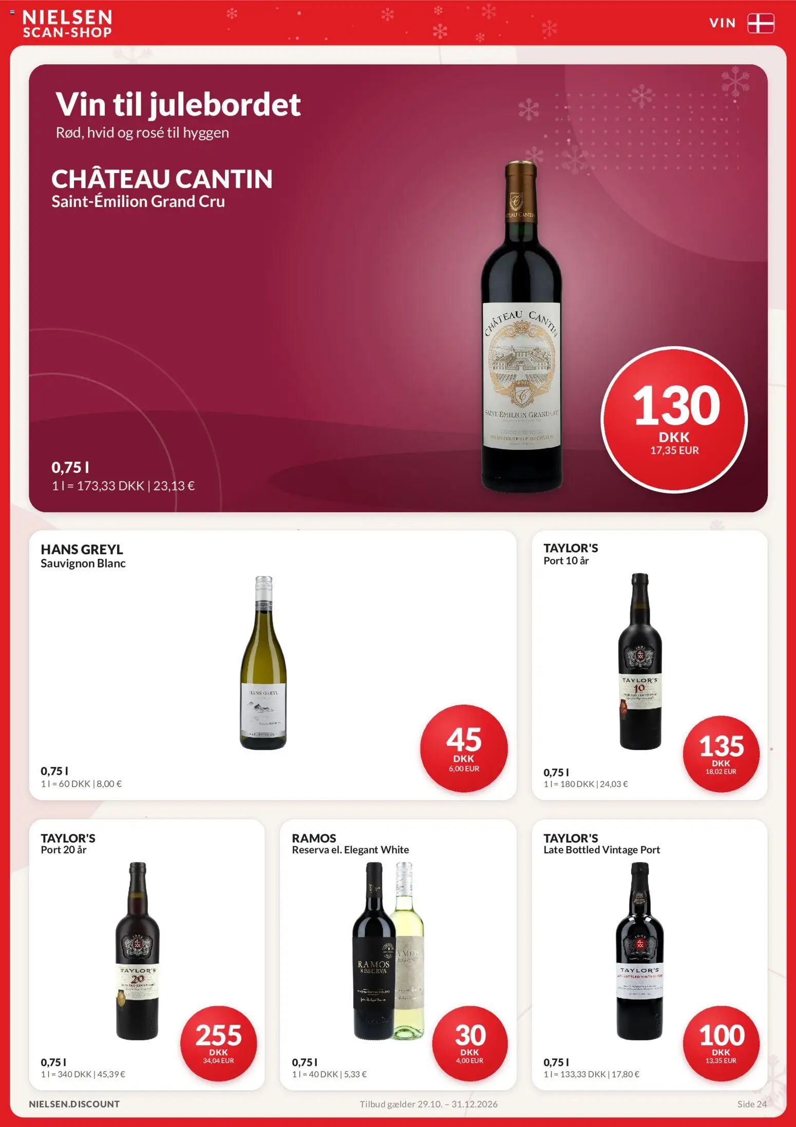 Nielsen Discount tilbudsavis – gyldig fra 29/10/2026 | Side: 24 | Produkter: Vin