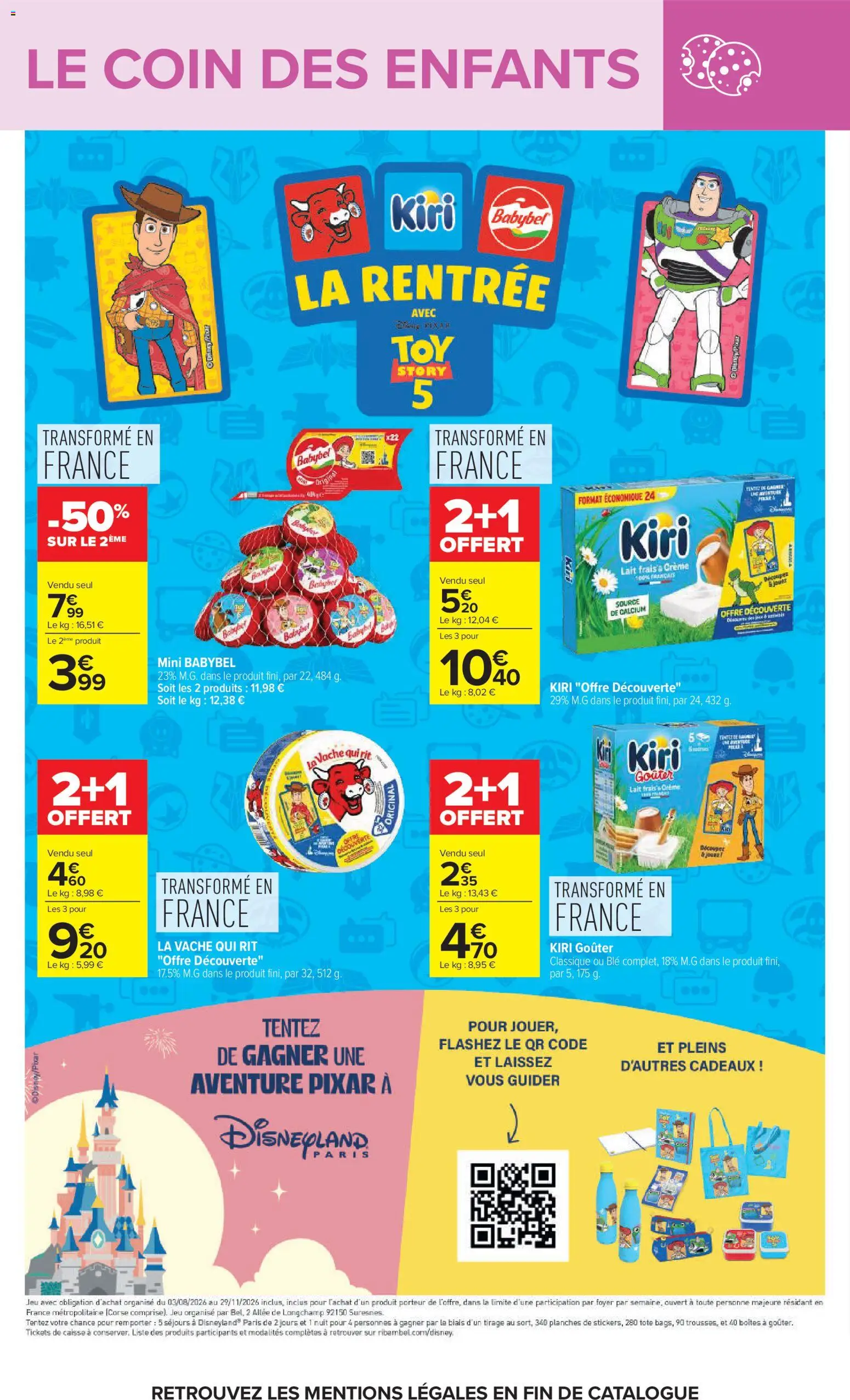 {H1} | Page: 14 | Produits: Mini Babybel, Lait, Blé, Crème
