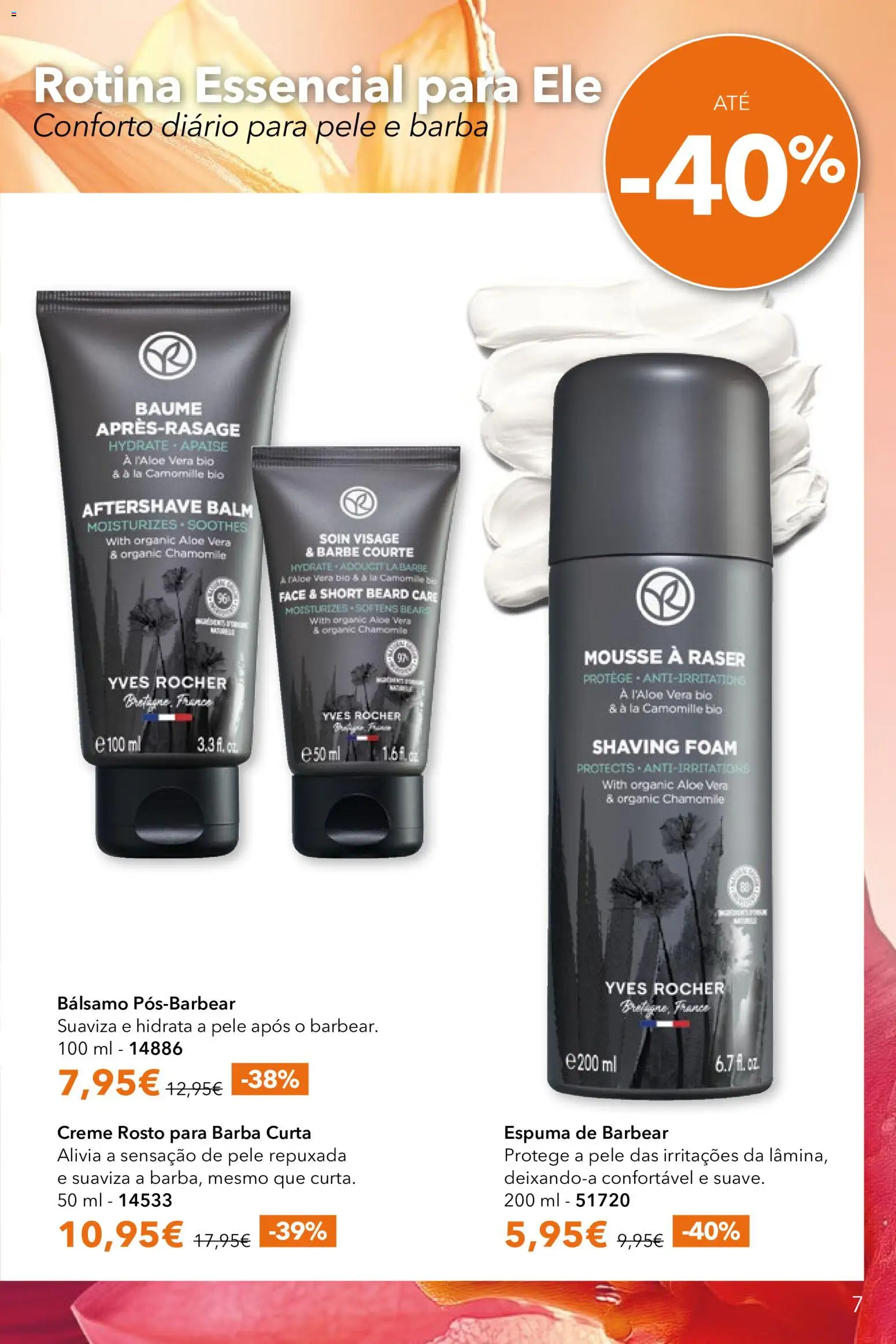 Yves Rocher Beauty must haves │ válido de 03.06.2026 | Página: 7 | Produtos: Aftershave, Espuma de barbear, Creme