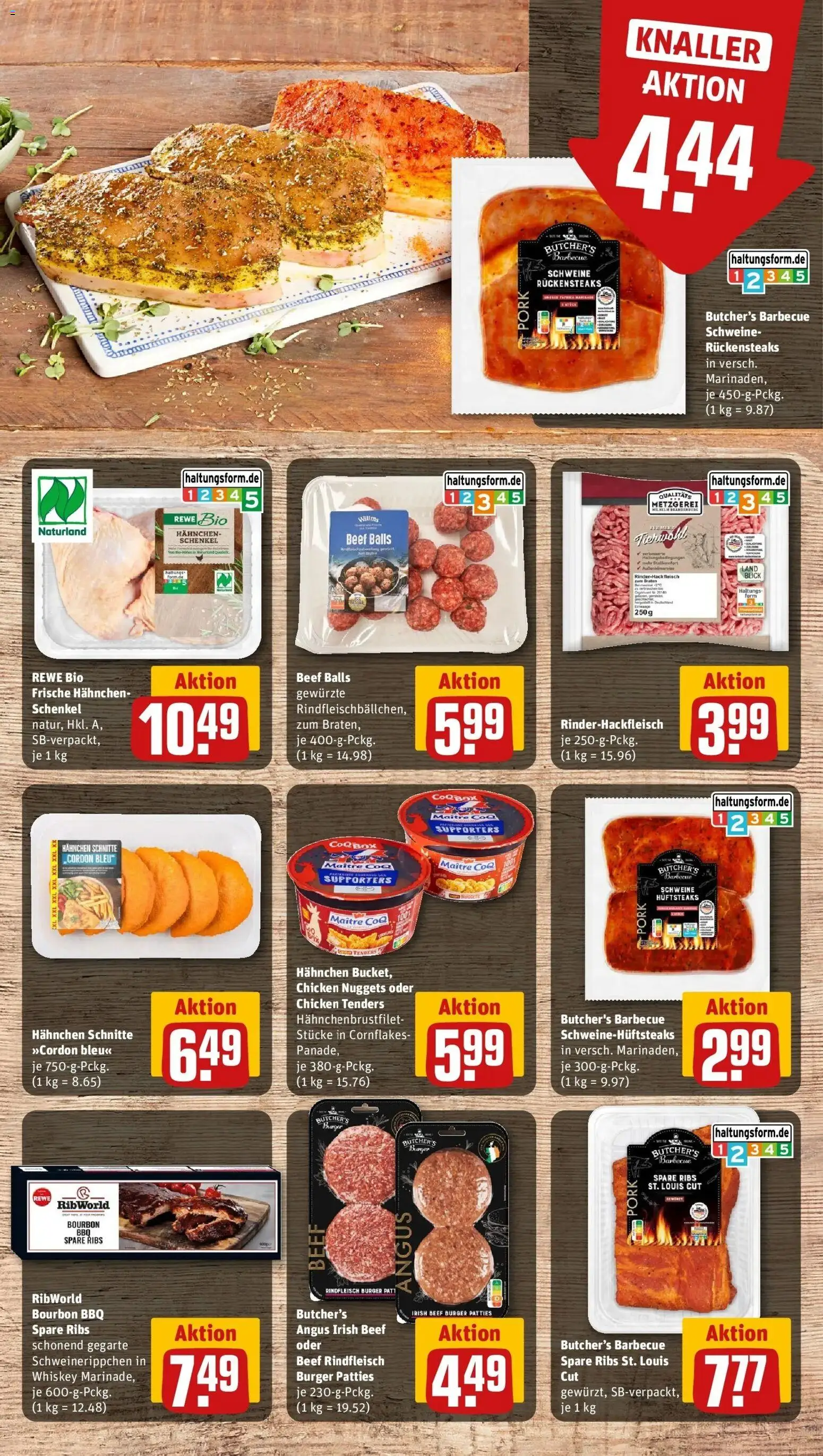 Rewe Prospekt Rüsselsheim – gültig ab 05.07.2026 | Seite: 9 | Produkte: Hahnchen, Spare ribs, Burger, Rindfleisch