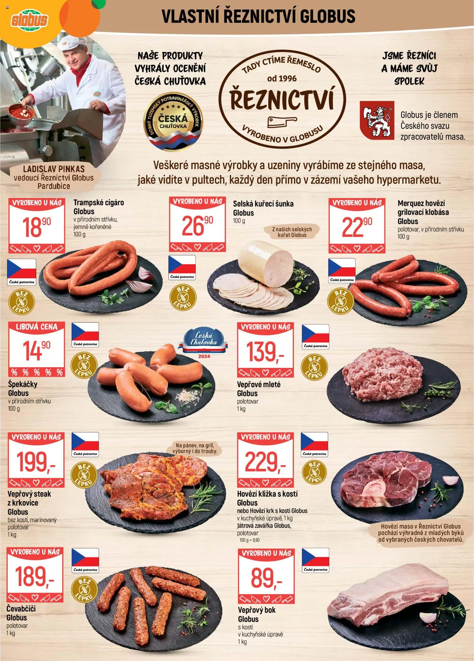 Globus leták - Pardubice od 27.05.2026 | Strana: 5 | Produkty: Globus, Hovězí kližka, Klobása, Krkovice