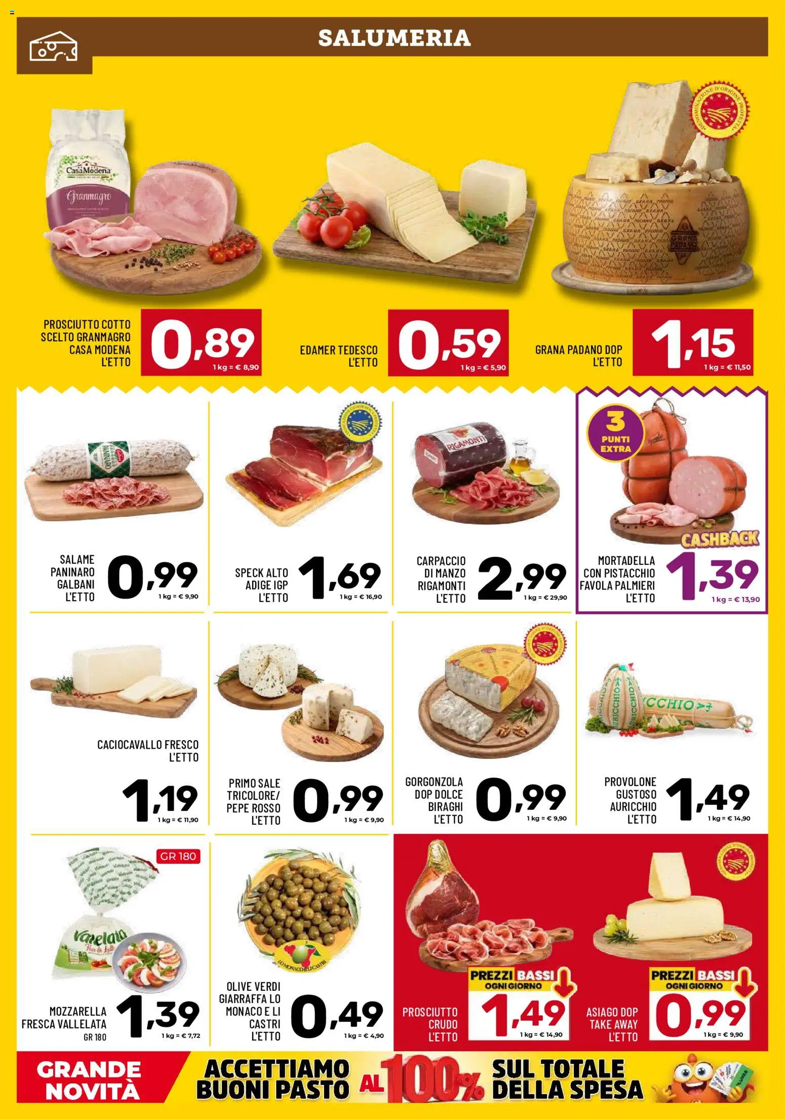 Volantino Il Centesimo del 11/08/2026 | Pagina: 2 | Prodotti: Provolone, Pistacchio, Manzo, Gorgonzola