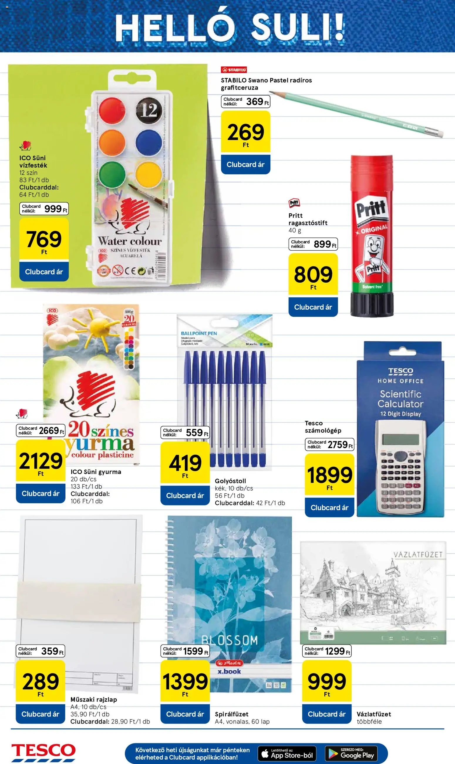 Tesco akciós ujság - amely érvényes a következő dátumtól: 2026.08.06. | Oldal: 30 | Termékek: Számológép, Gyurma