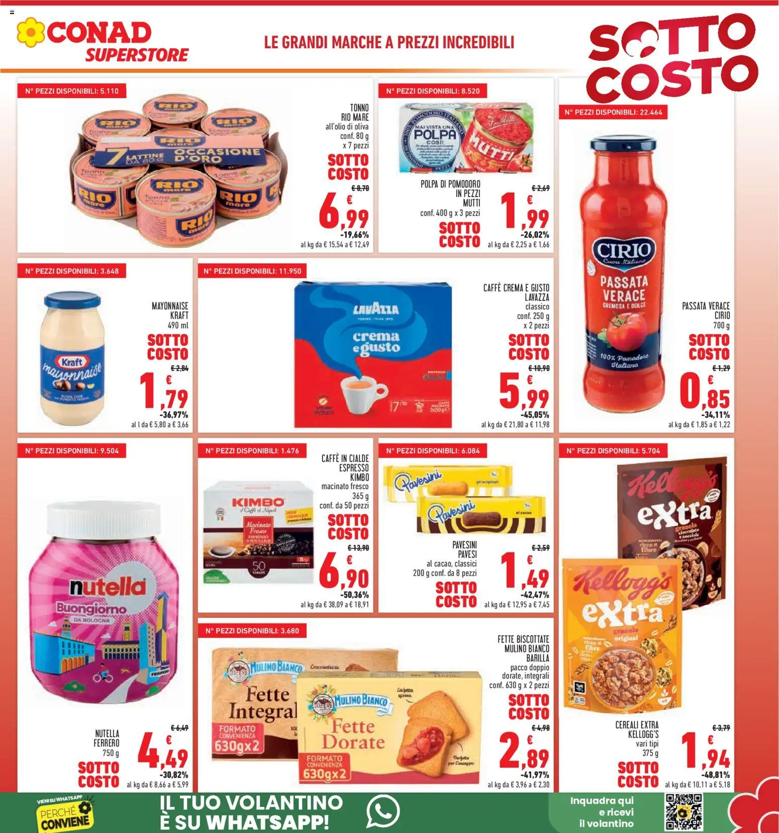 Volantino Conad del 05/11/2026 | Pagina: 5 | Prodotti: Cereali, Nutella, Tonno, Caffè in cialde