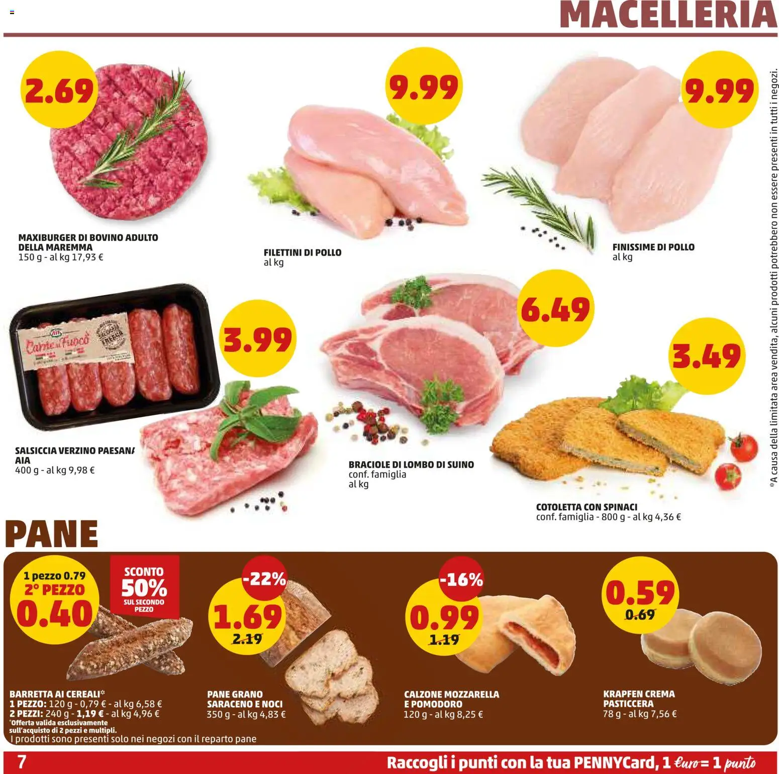 Volantino PENNY del 07.05.2026 | Pagina: 7 | Prodotti: Pane, Cereali, Mozzarella, Pomodoro