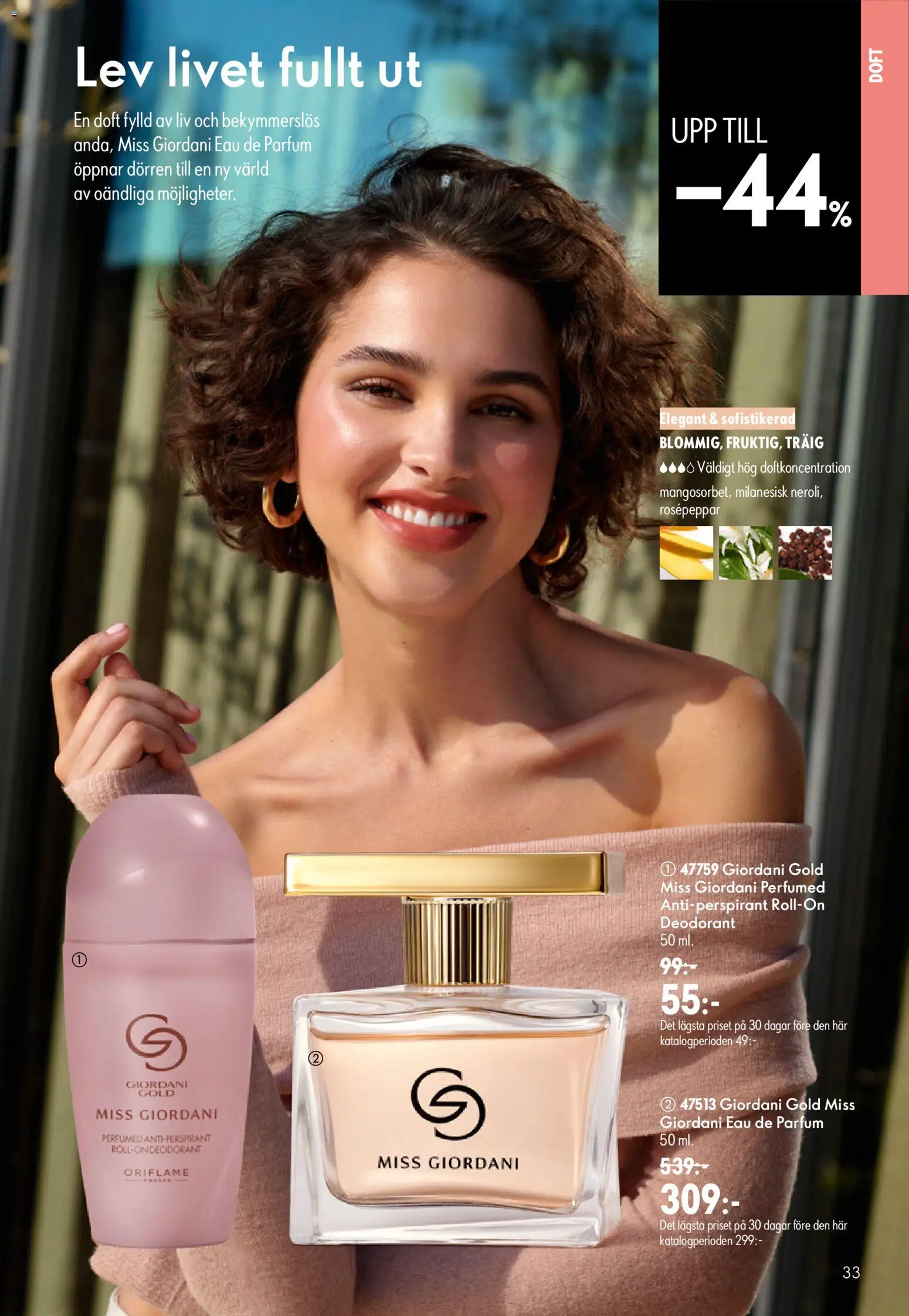 Oriflame reklamblad aktuell från 24/06/2026 | Sida: 33 | Produkter: Doft, Deodorant, Antiperspirant