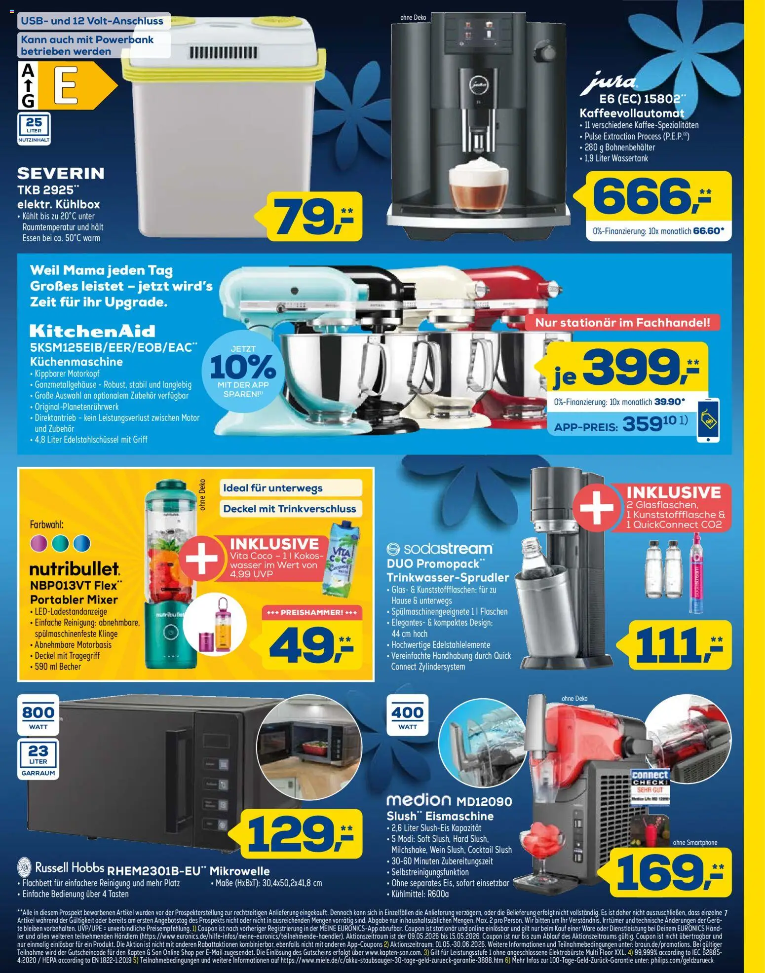 Euronics Das Technik-Upgrade im Frühjahr – gültig ab 09.05.2026 | Seite: 7 | Produkte: Jura, Mixer, Wein, Smartphone