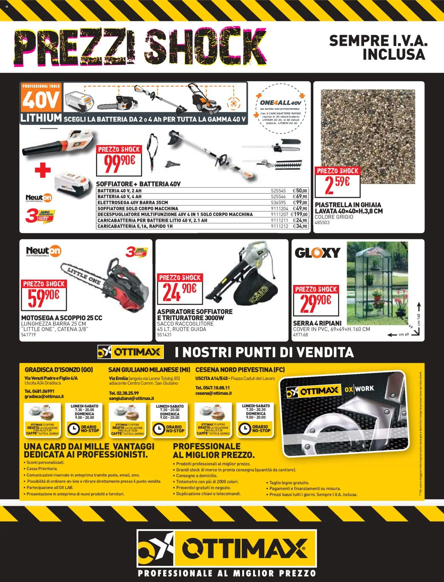 Volantino Ottimax del 08/10/2026 | Pagina: 12 | Prodotti: Taglio, Decespugliatore, Motosega, Batterie