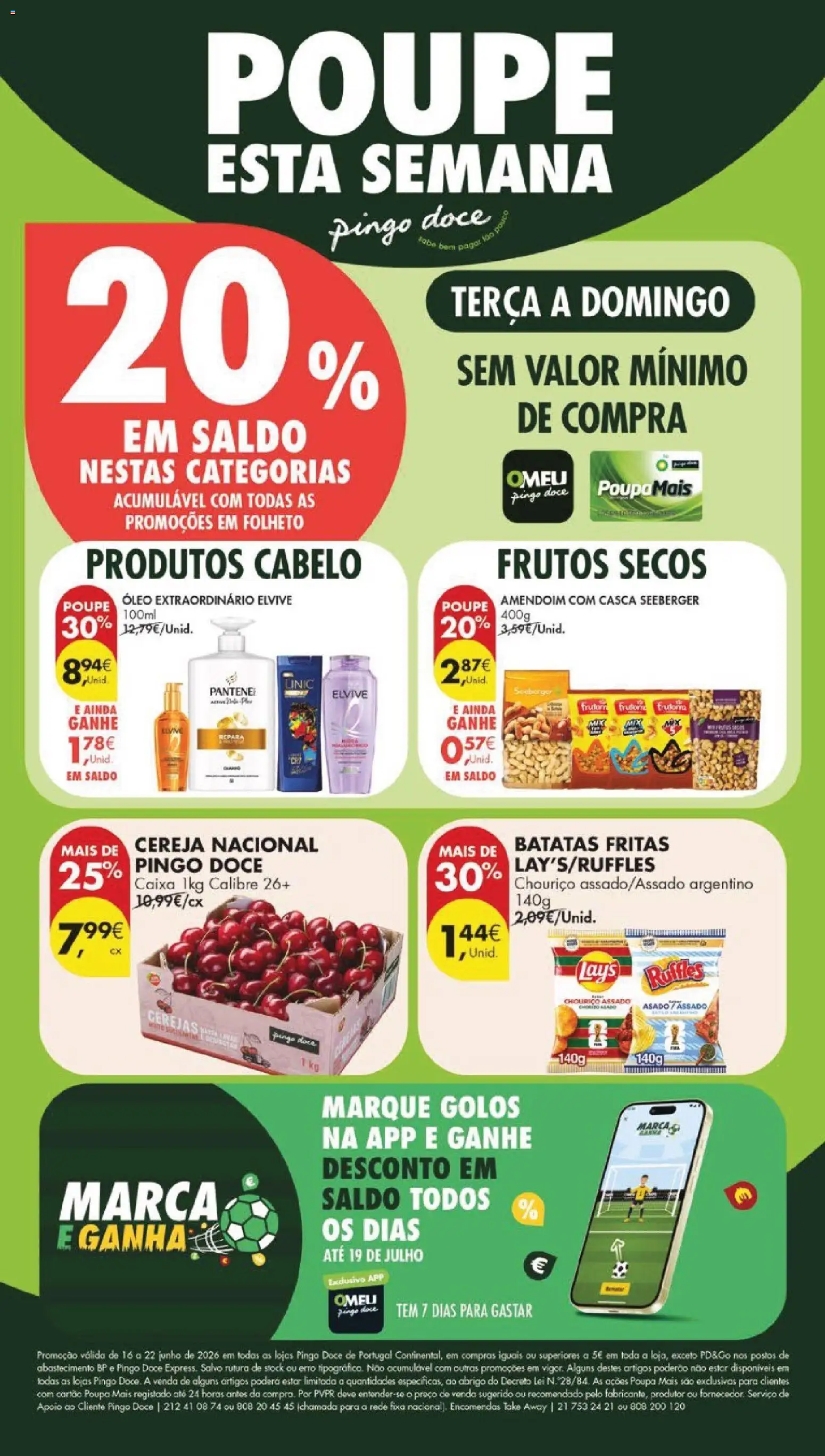 Pingo Doce folheto │ válido de 16.06.2026 | Página: 54 | Produtos: Cereja, Caixa, Óleo, Chouriço