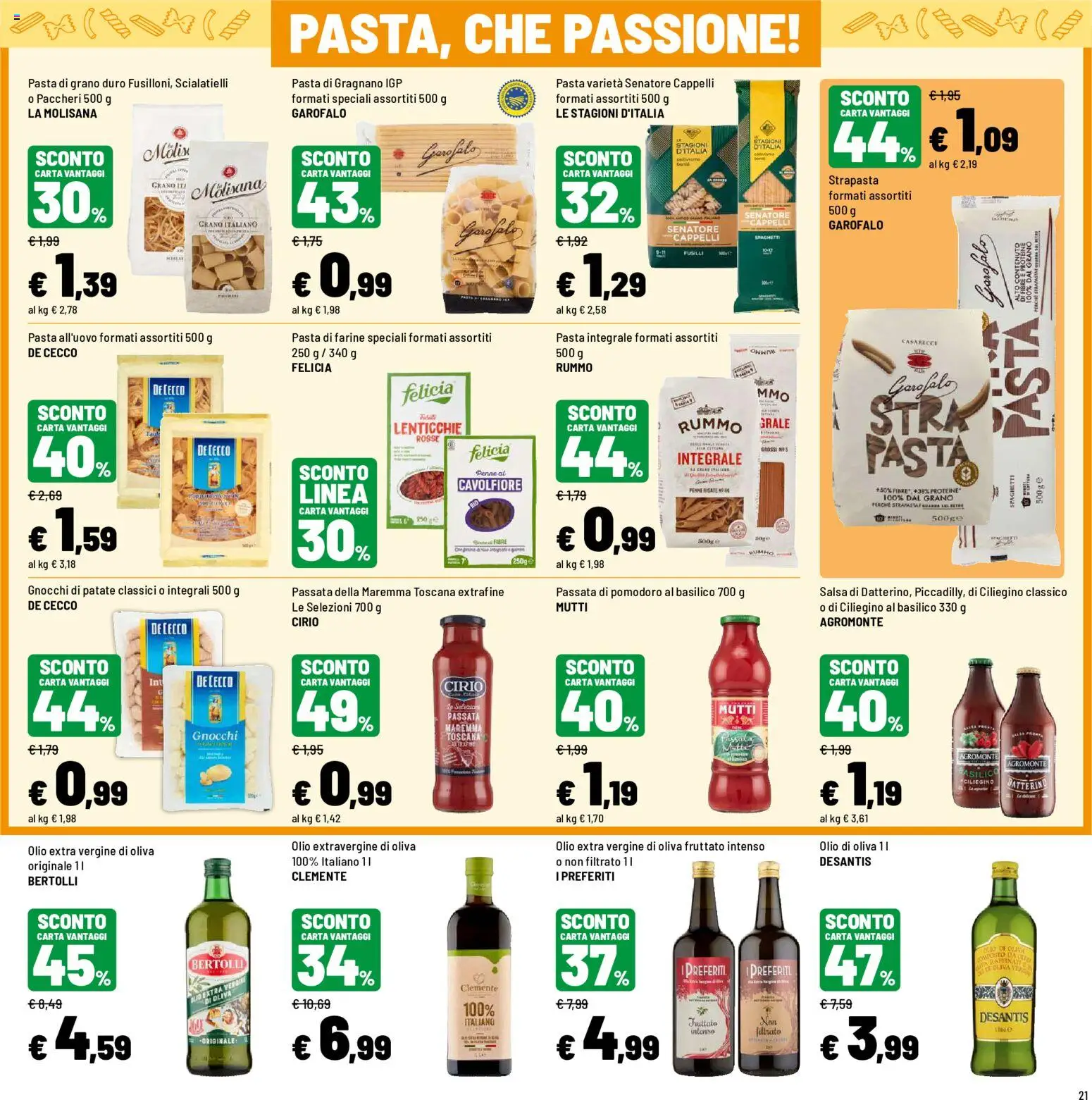 Volantino Iper del 12/10/2026 | Pagina: 21 | Prodotti: Salsa, Cavolfiore, Gnocchi di patate, Olio di Oliva