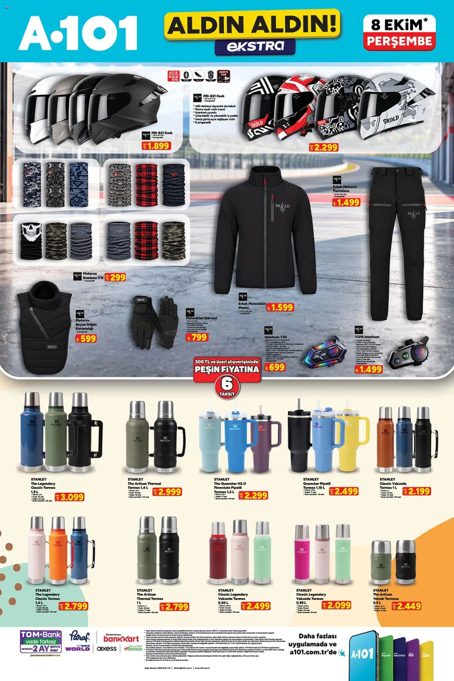 A101 - Katalog Aldın Aldın Ekstra - 08 Ekim 2026 tarihinden itibaren geçerlidir | Sayfa: 7 | Ürünler: Bandana, Termos