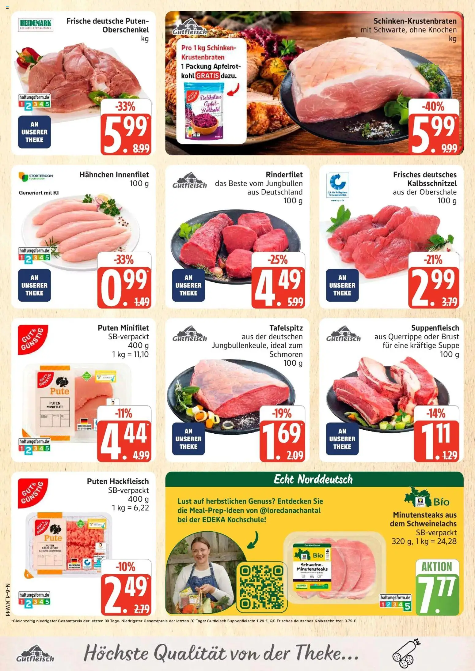 Marktkauf Prospekt Neuenkirchen (ab 26.10.2026) » Angebote online | Seite: 6 | Produkte: Pute, Rotkohl, Rinderfilet, Schinken