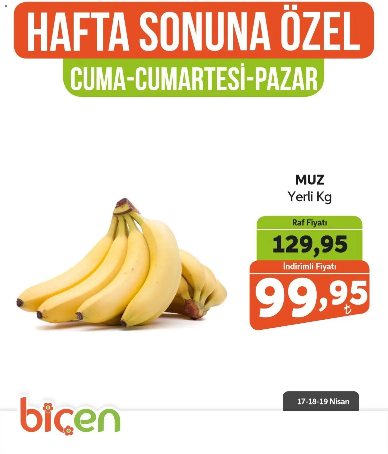 Biçen Market Hafta Sonuna Özel - Meyve İndirimi - 17.04.2026 tarihinden itibaren geçerlidir | Sayfa: 8 | Ürünler: Raf