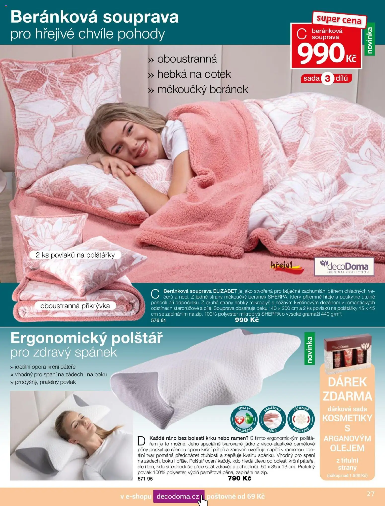 Decodoma katalog Vánoce 2026 od 04.10.2026 | Strana: 28 | Produkty: Polštářky, Polštář, Přikrývka