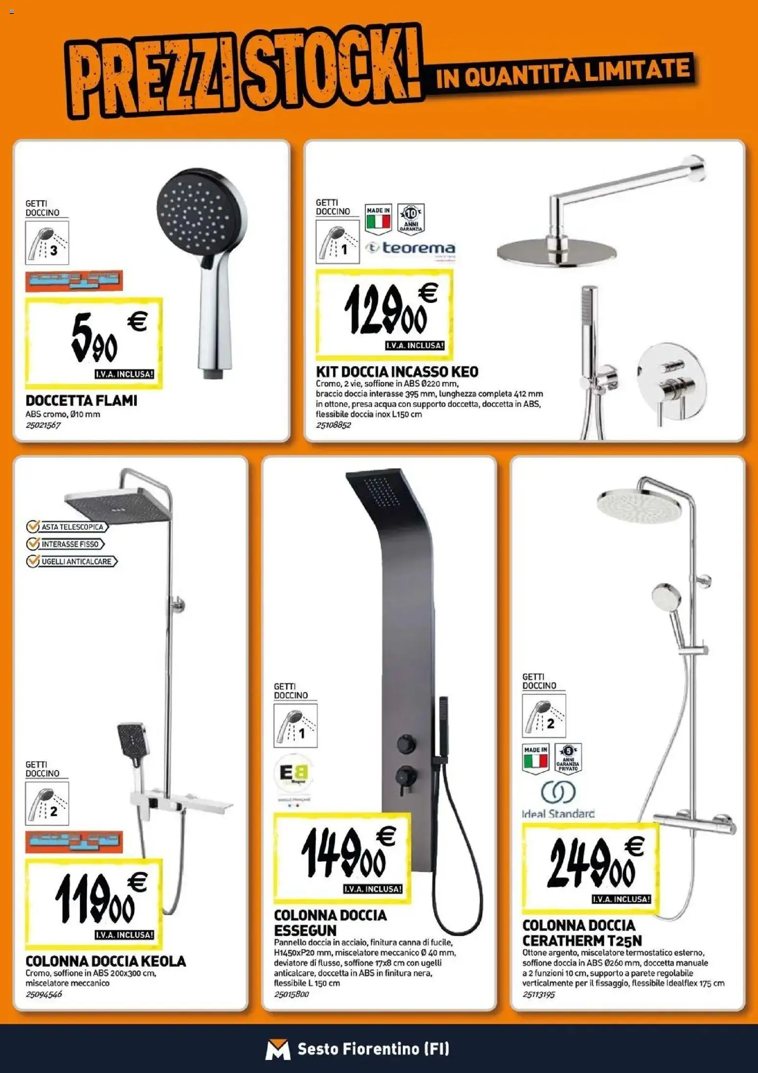 Volantino TECNOMAT del 12.03.2026 | Pagina: 3 | Prodotti: Anticalcare, Acqua, Miscelatore, Doccia