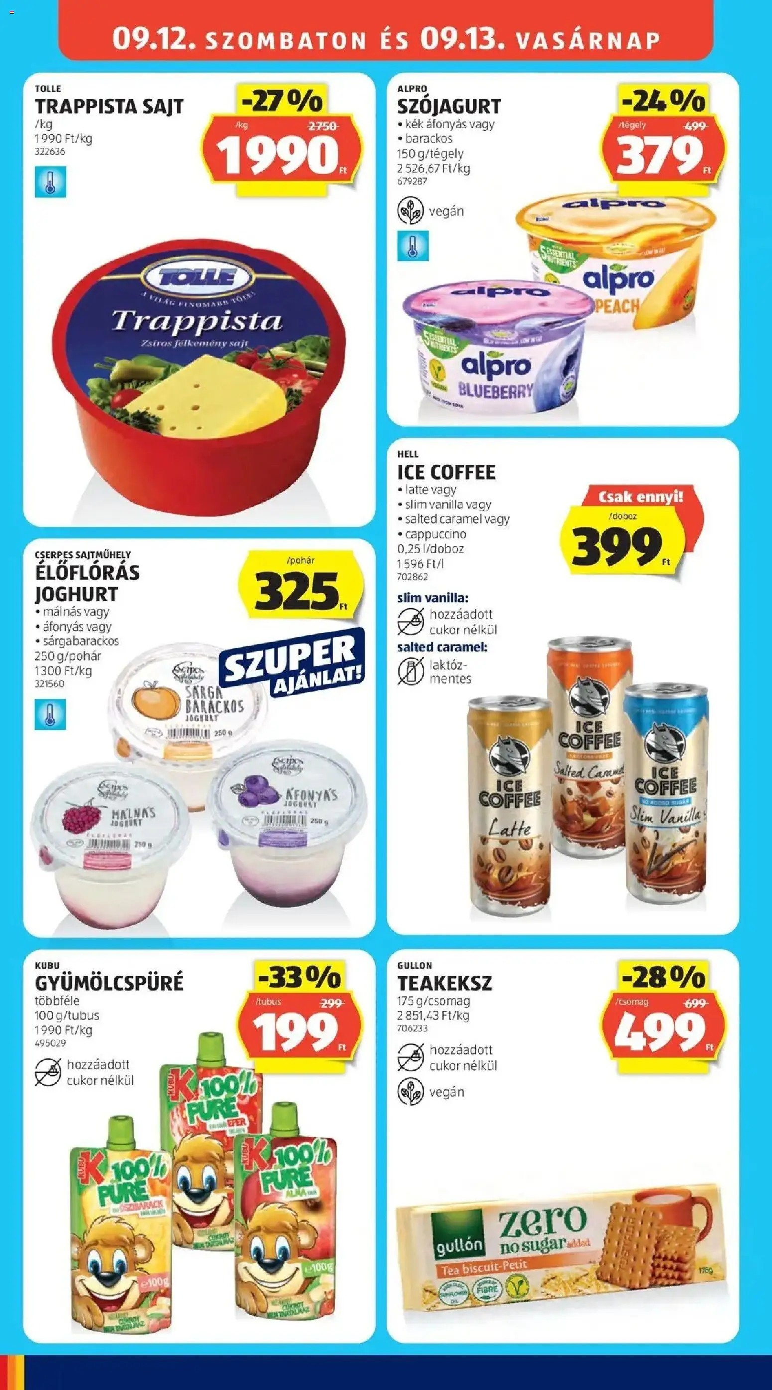 Aldi akciós ujság - amely érvényes a következő dátumtól: 2026.09.05. | Oldal: 20 | Termékek: Alpro, Gyümölcspüré, Sajt, Eper