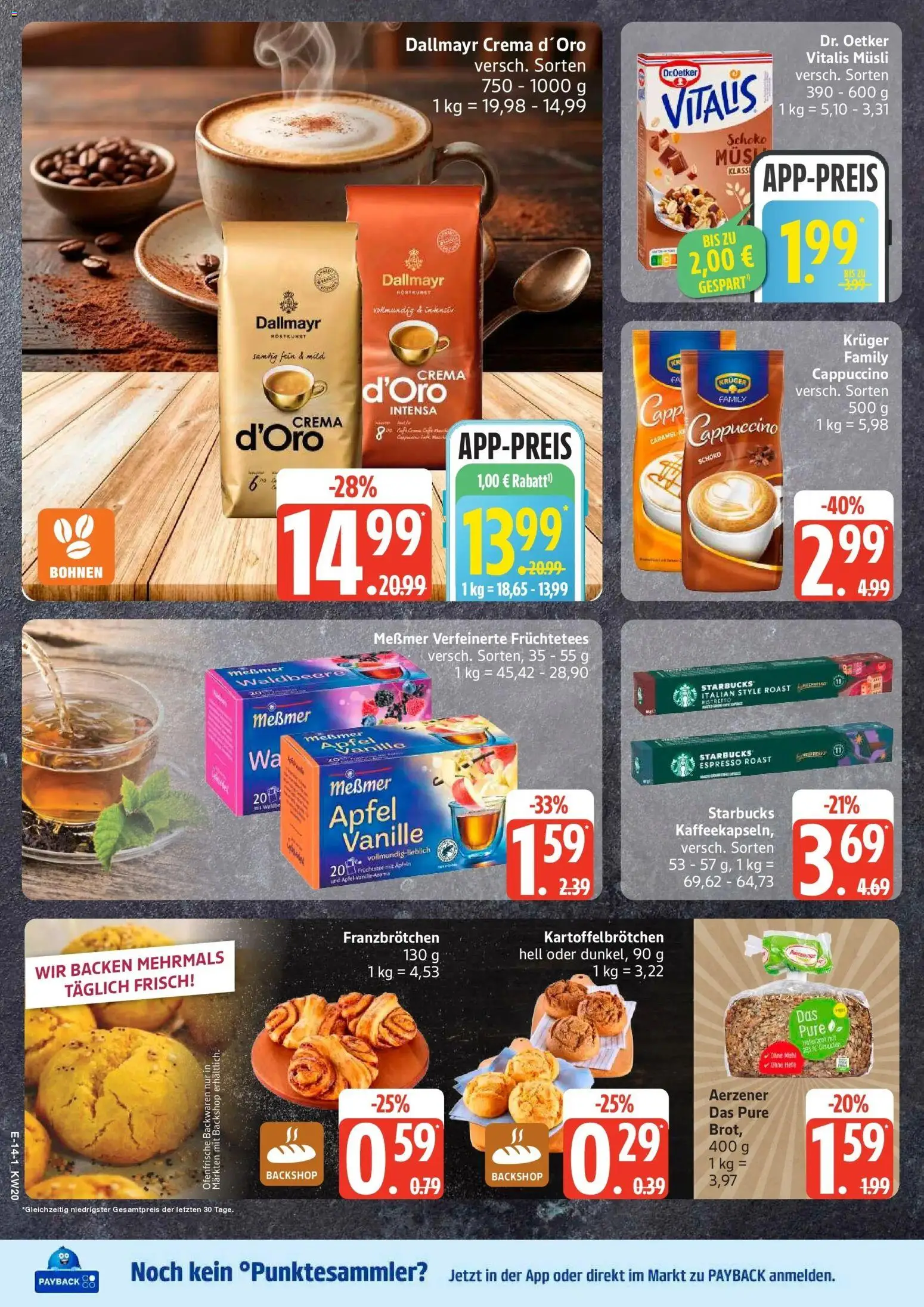 Marktkauf Prospekt Mölln	 – gültig ab 10.05.2026 | Seite: 14 | Produkte: Musli, Messmer, Dallmayr, Kruger cappuccino