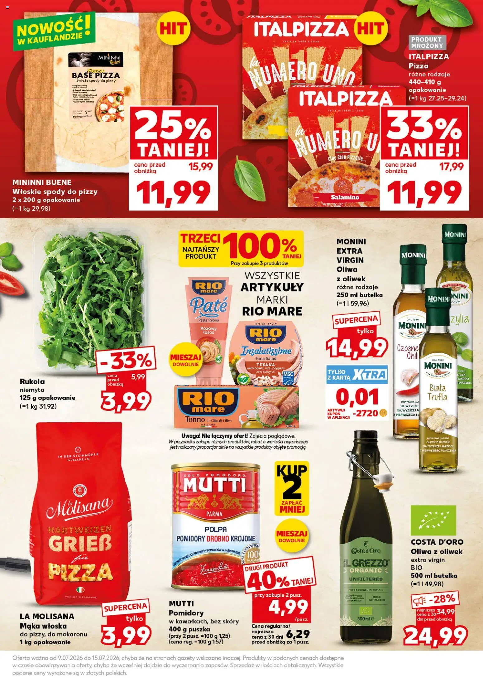 Kaufland Polsko leták - Mocny start od 13.07.2026 | Strana: 17 | Produkty: Pizza, Rio mare, Losos, Rukola