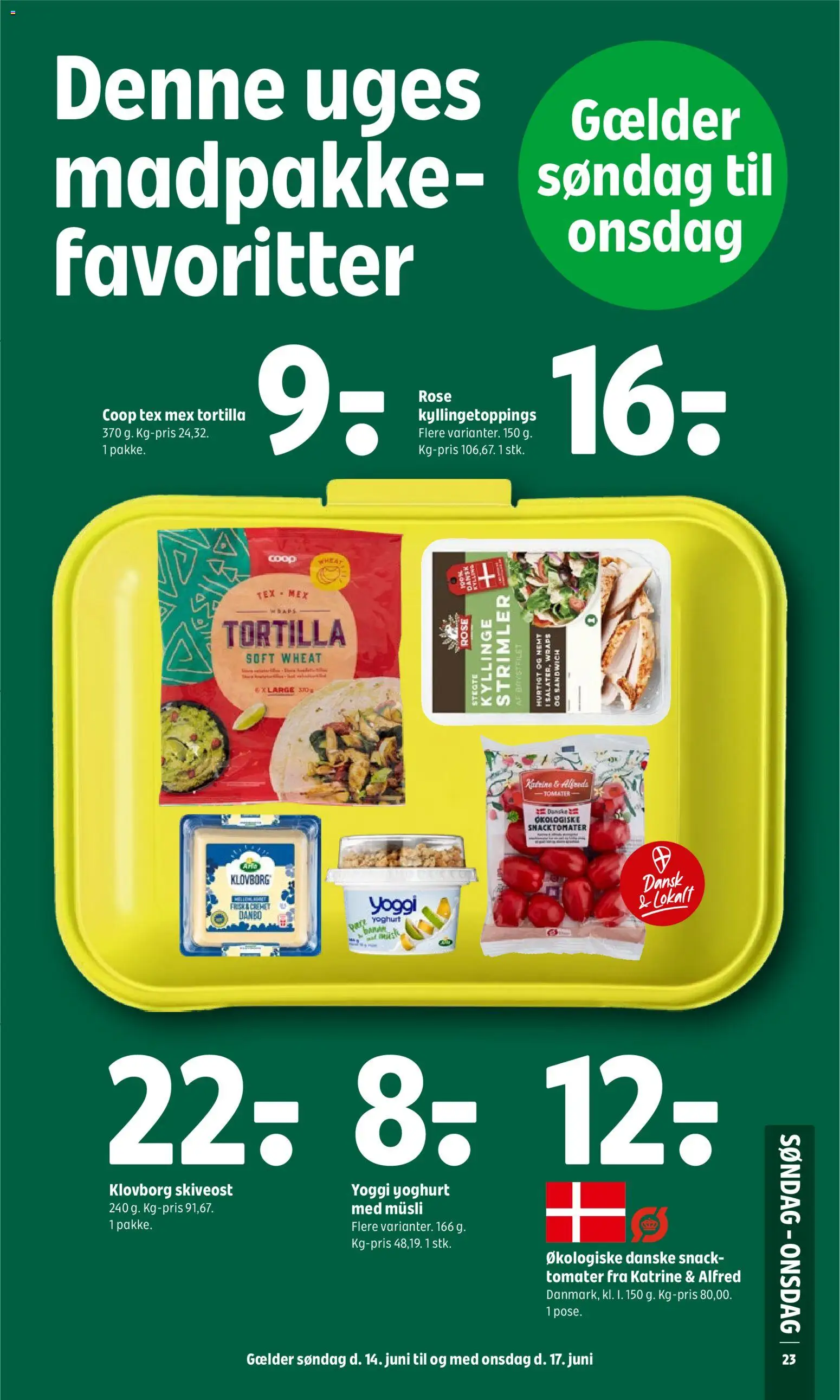 Coop 365 tilbudsavis – gyldig fra 11.06.2026 | Side: 28 | Produkter: Yoghurt, Tomater, Müsli, Skiveost